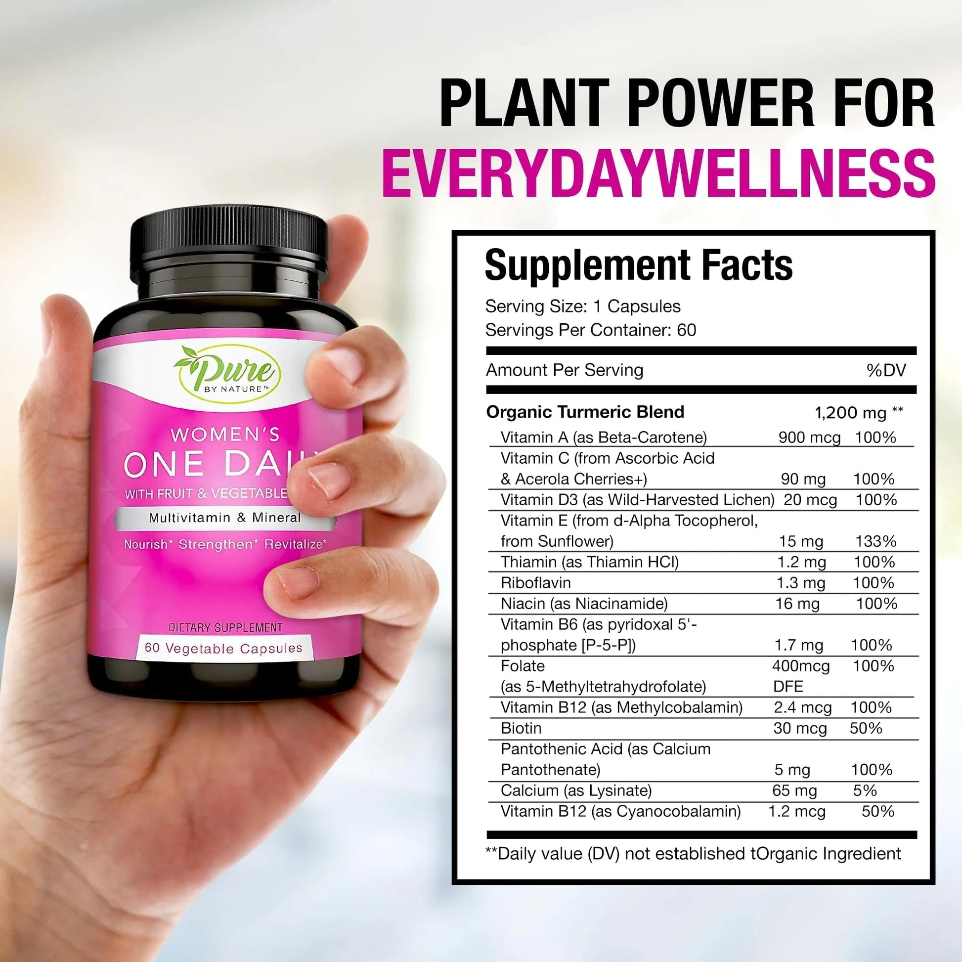 Pure By Nature One-Daily Multi-Vitamin for Women, 60 Count Pure By Nature buy supplements canada