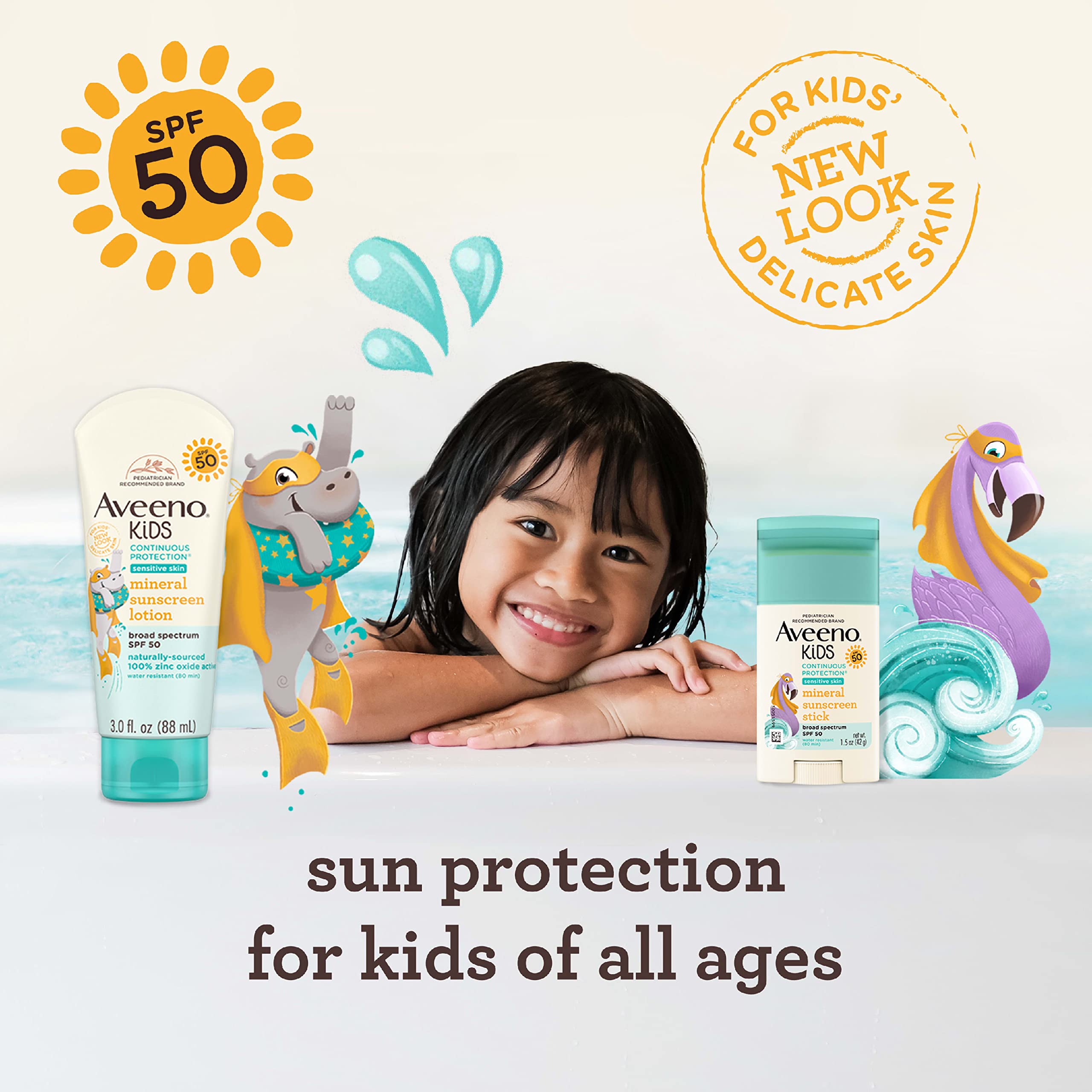 Aveeno Kids Continuous Protection Zinc Oxide Mineral Sunscreen Stick for Sensitive Skin, Face & Body Sunscreen Stick for Kids Aveeno buy supplements canada
