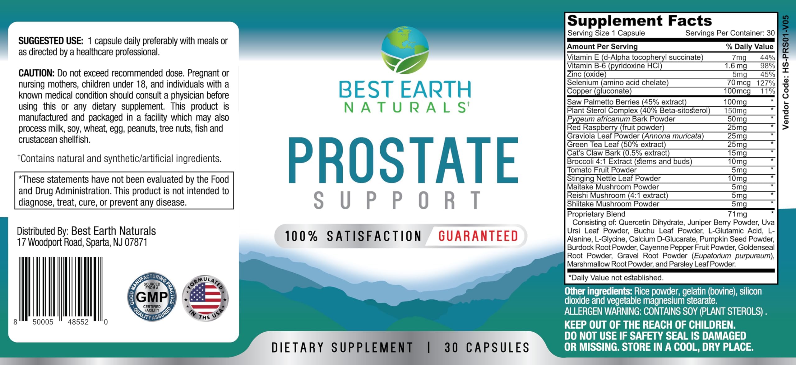 Best Earth Naturals Prostate Support Supplement for Men - Prostate Support - 30 Day Supply Best Earth Naturals buy supplements canada