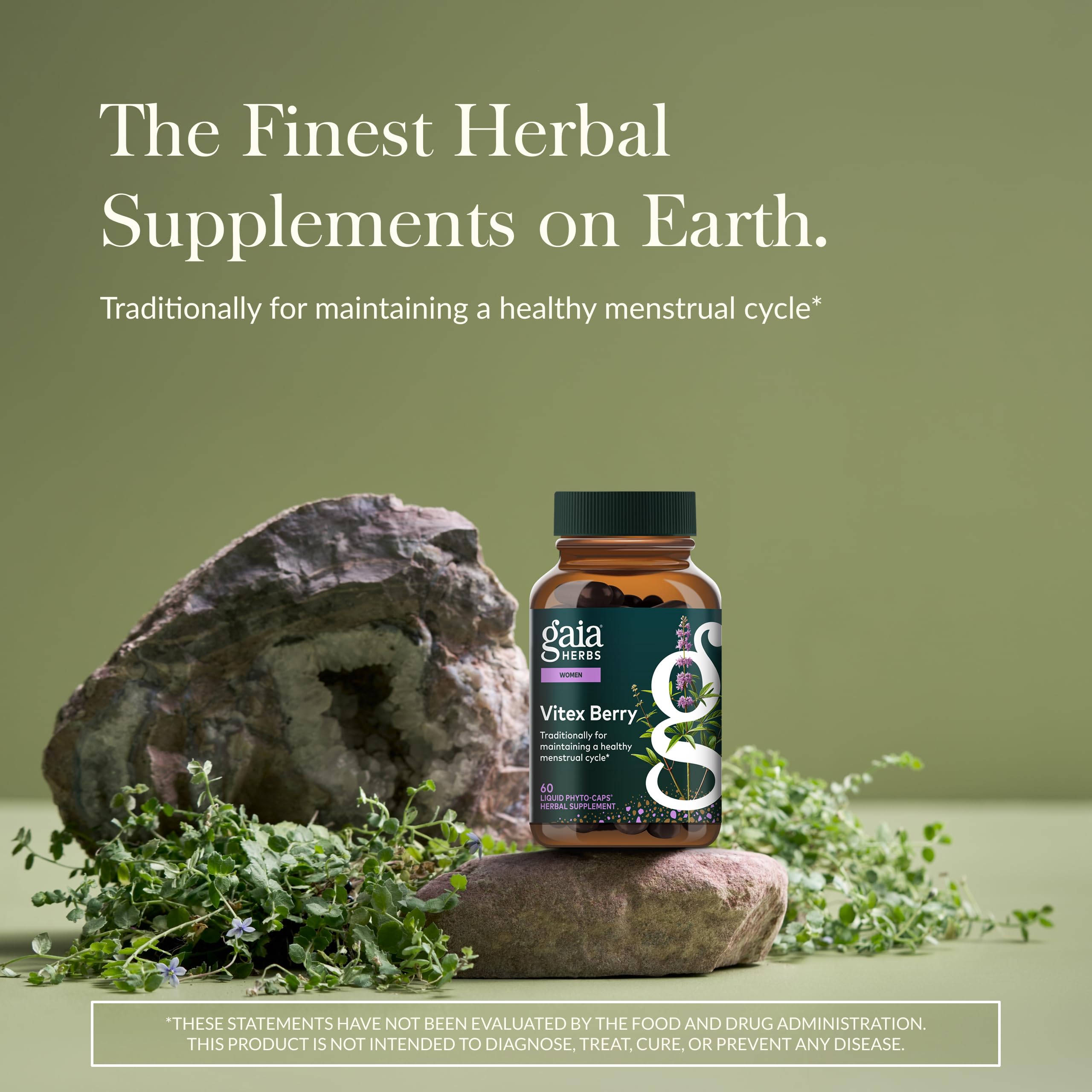 Gaia Herbs Vitex Berry - Vitex Traditionally Used to Support Hormone Balance for Women & a Healthy Menstrual Cycle* - 60 Vegan Liquid Phyto-Caps (30 Servings) Gaia Herbs buy supplements canada