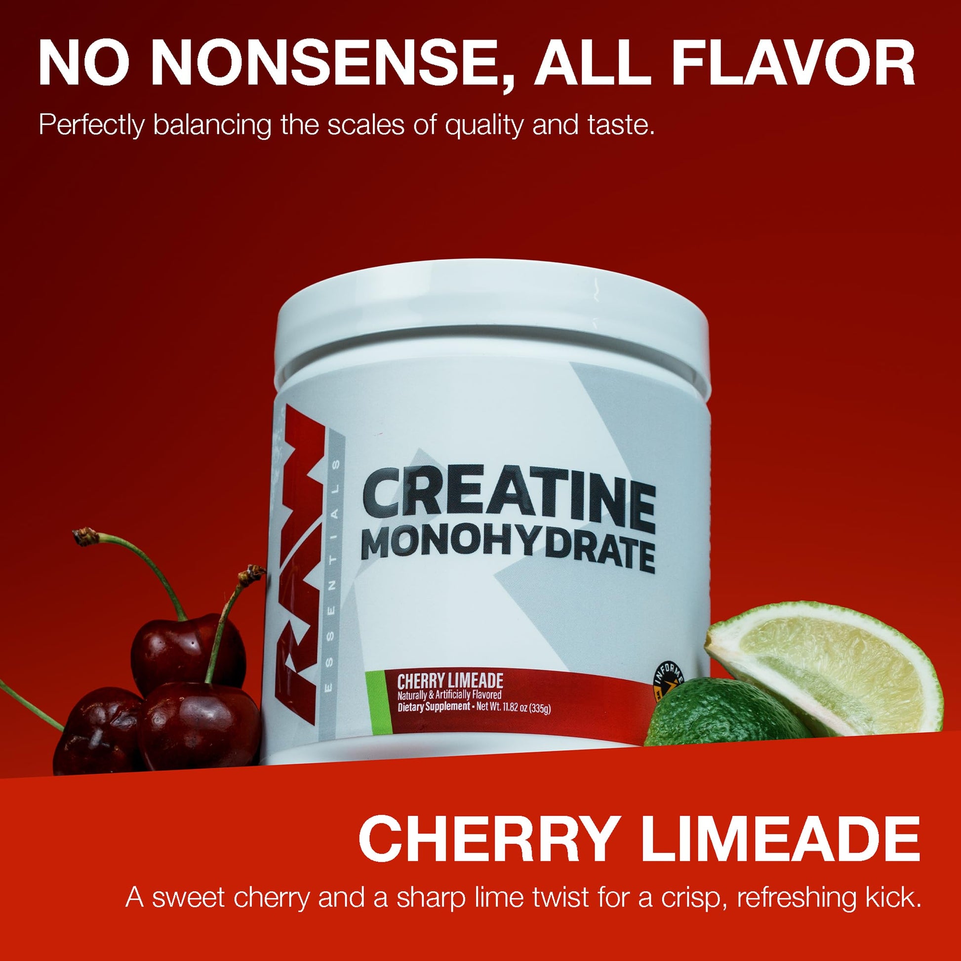 RAW Nutrition Creatine Monohydrate Powder, Cherry Limeade (30 Servings) - Micronized Creatine Monohydrate Supplement for Workout Performance, Build Muscle & Strength RAW buy supplements canada