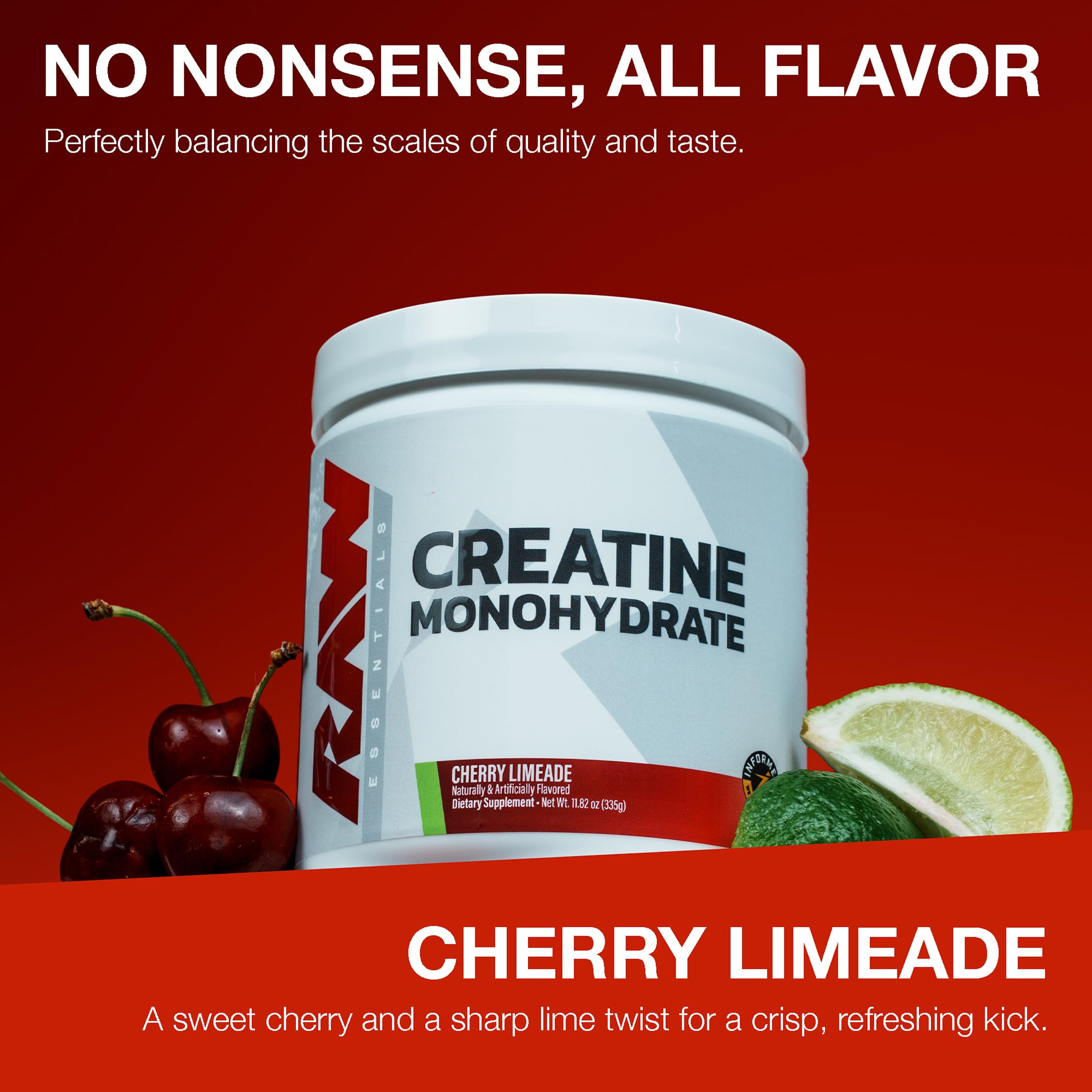 RAW Nutrition Creatine Monohydrate Powder, Cherry Limeade (30 Servings) - Micronized Creatine Monohydrate Supplement for Workout Performance, Build Muscle & Strength RAW buy supplements canada