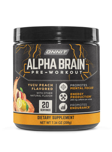 ONNIT Alpha Brain Pre-Workout - Yuzu Peach (20 Serving Tub) ONNIT buy supplements canada