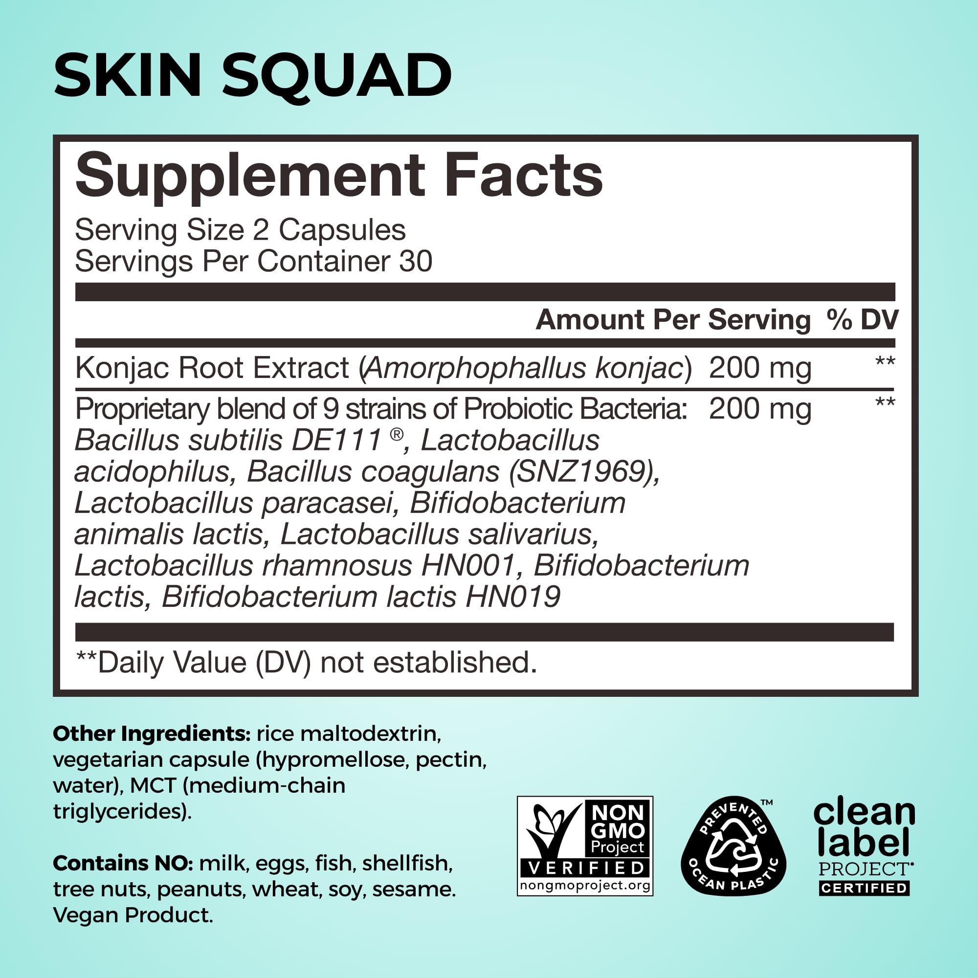 HUM Skin Squad Probiotics for Women and Men, Skin Care Supplement for Clear Complexion & Gut Health Support, Microbiome Prebiotic & Probiotic Supplement for Breakouts, Digestive Health, 60 Capsules HUM buy supplements canada