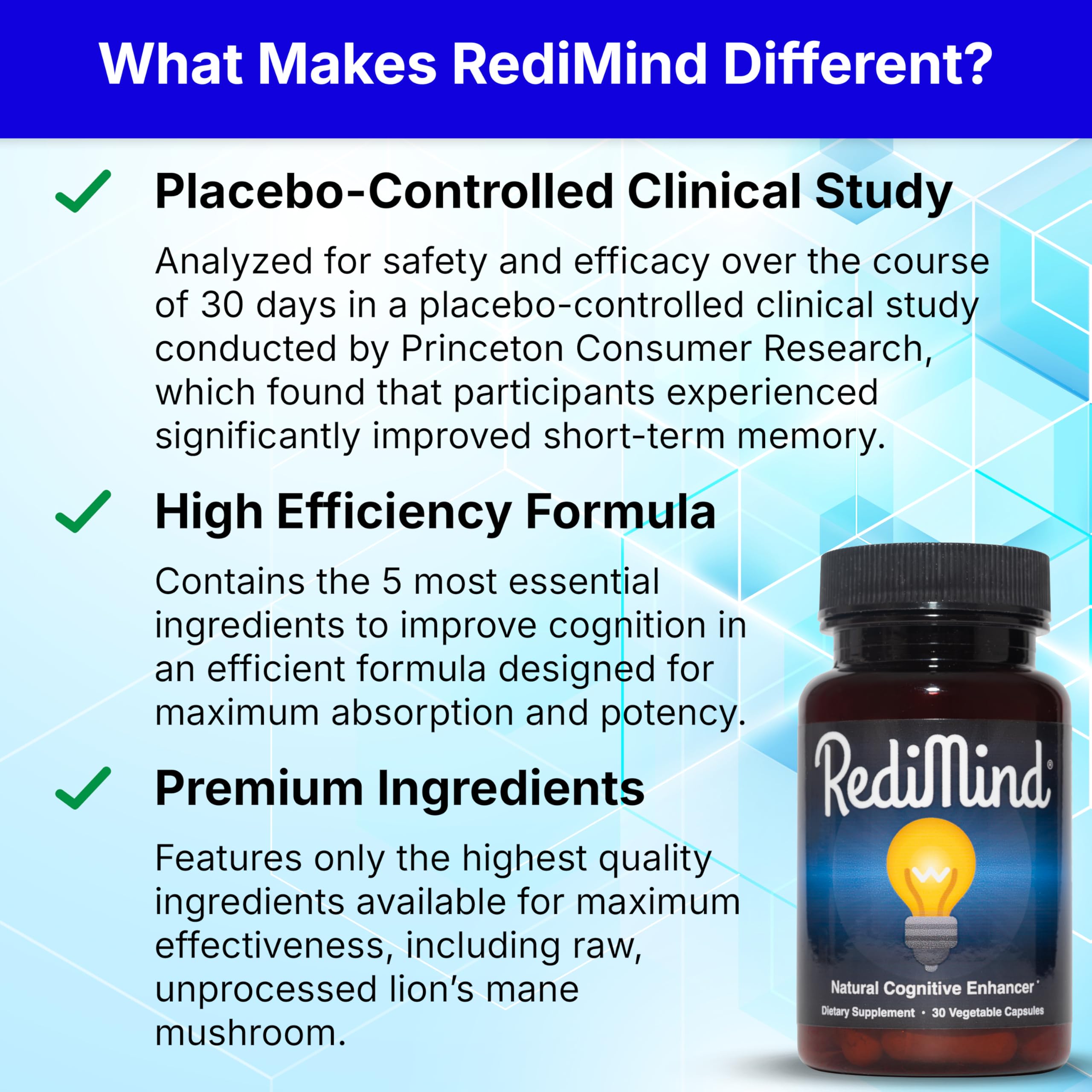 RediMind - Natural Cognitive Enhancement Supplement Capsule - Non-GMO, Vegan, Gluten-Free RediMind buy supplements canada