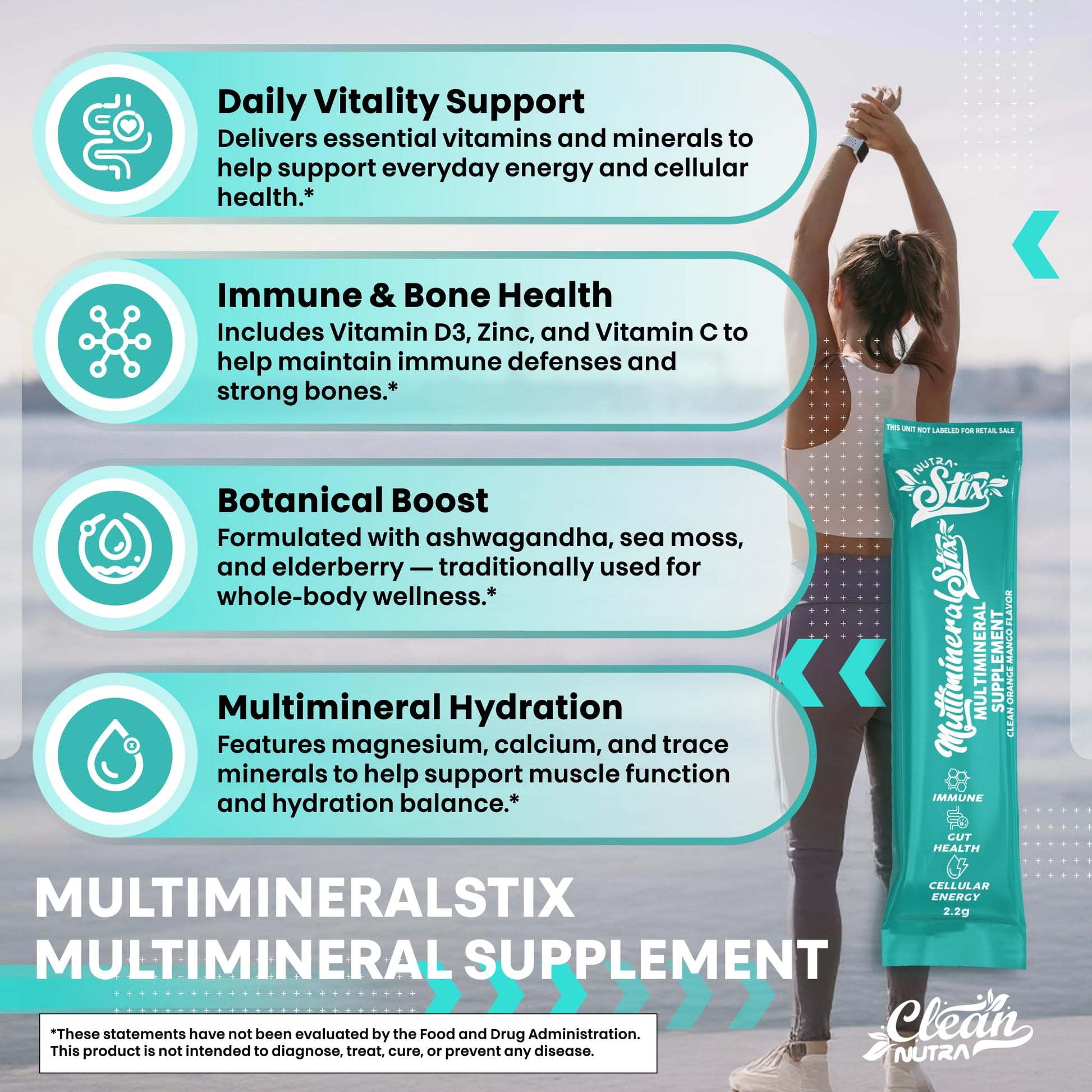 Sea Moss Powder Elderberry Ashwagandha Chlorella Manuka Honey VitaminD3 Vitamin C Zinc Spirulina Iodine Greens Detox Immune Support Sugar Free Hydration Powder Drink Mix – 20 Sticks Clean Nutraceuticals buy supplements canada