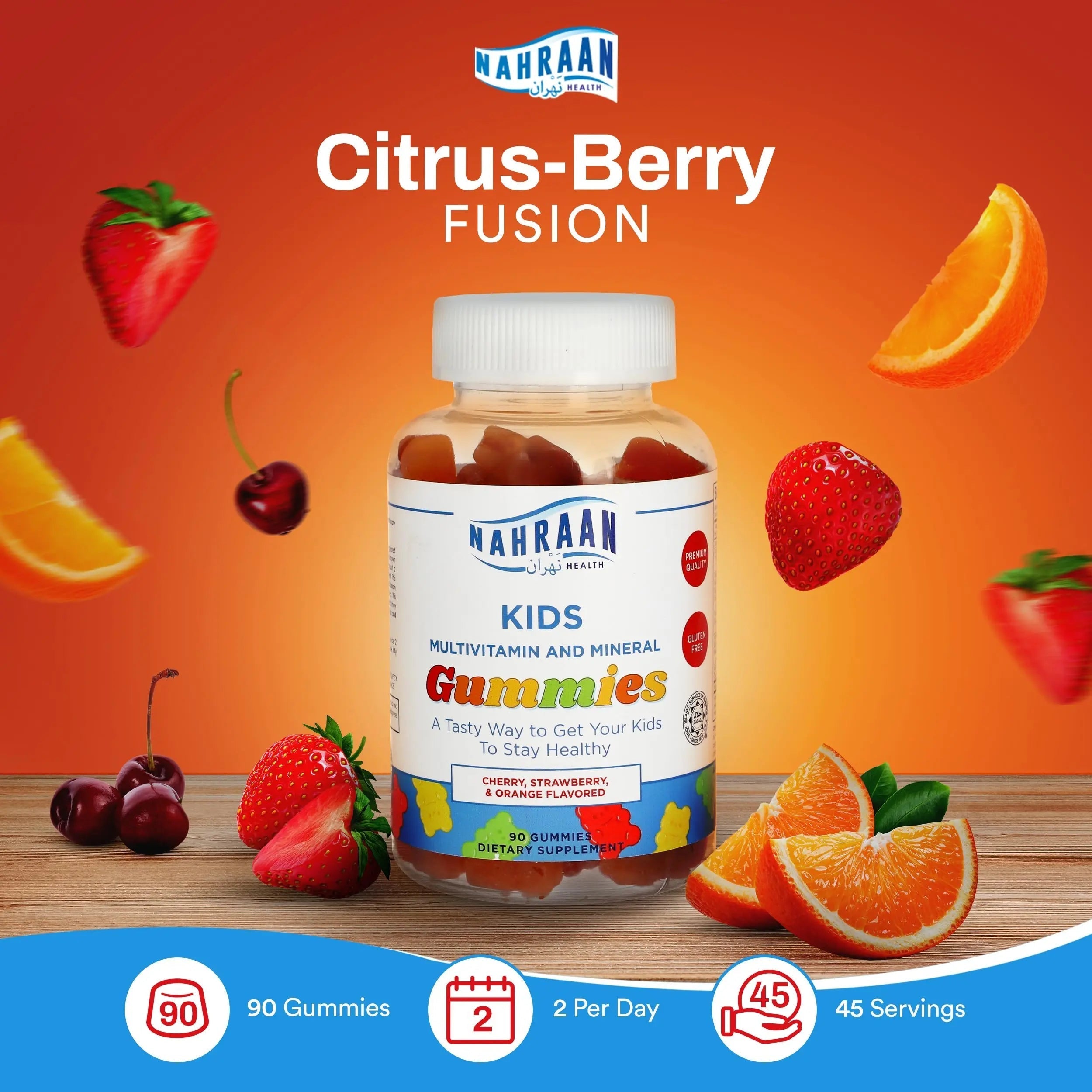 NAHRAAN HEALTH Halal Vitamins for Kids - Halal Multivitamins for Kids Vitamin A, C, D, E, B6, B12 - Non-GMO Vegetarian, Halal Gummies - 90 Count NAHRAAN HEALTH buy supplements canada