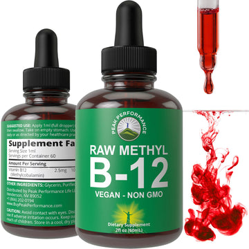 Raw Methyl B12 Liquid Drops. Sublingual Fast Acting Advanced Vegan B 12 Liquid Vitamin Supplement. High Bioavailability Methylcobalamin B-12 Vitamins for Energy, Focus and Relief. for Men + Women Peak Performance buy supplements canada