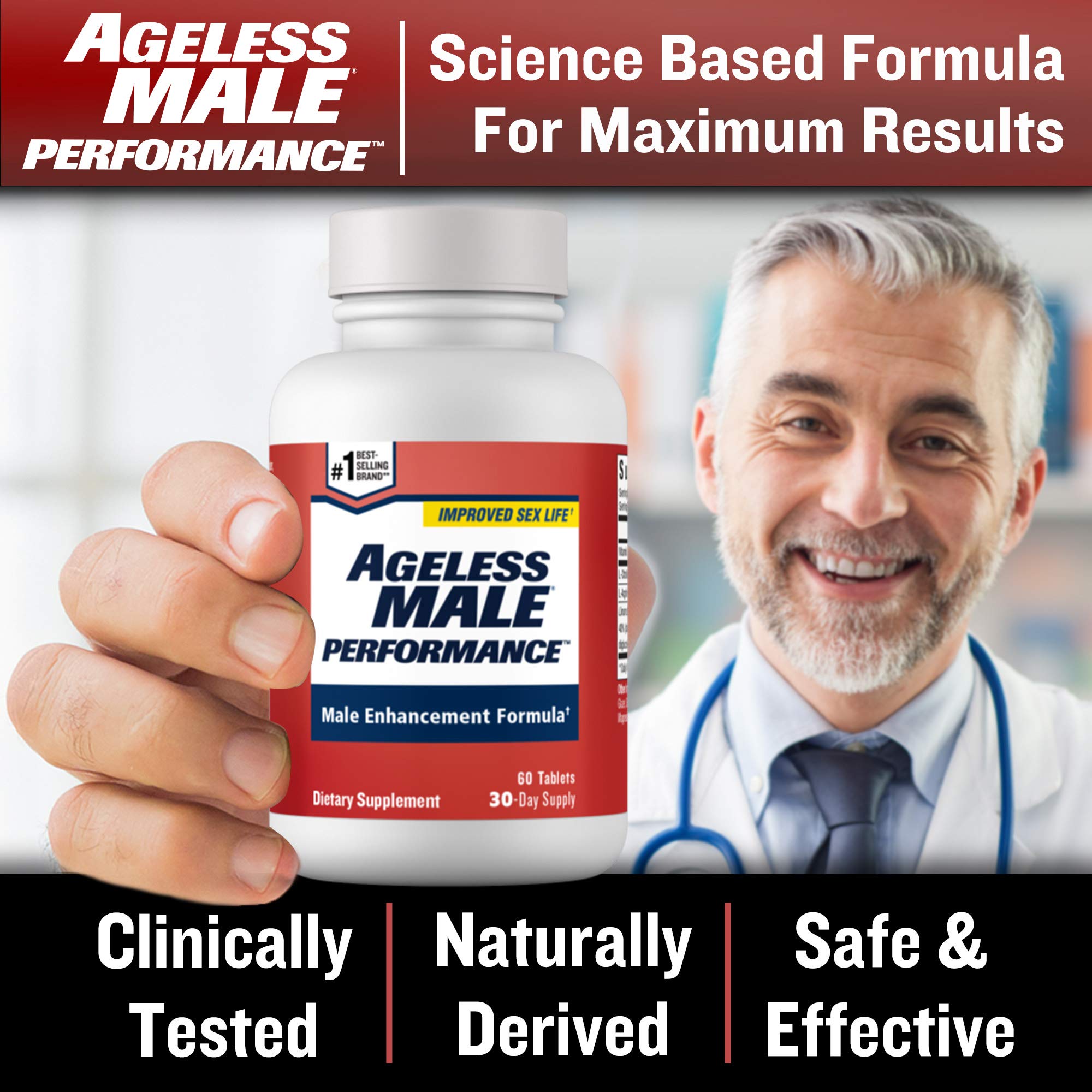 Ageless Male Performance Nitric Oxide Booster for Men - Promote Blood Circulation New Vitality buy supplements canada