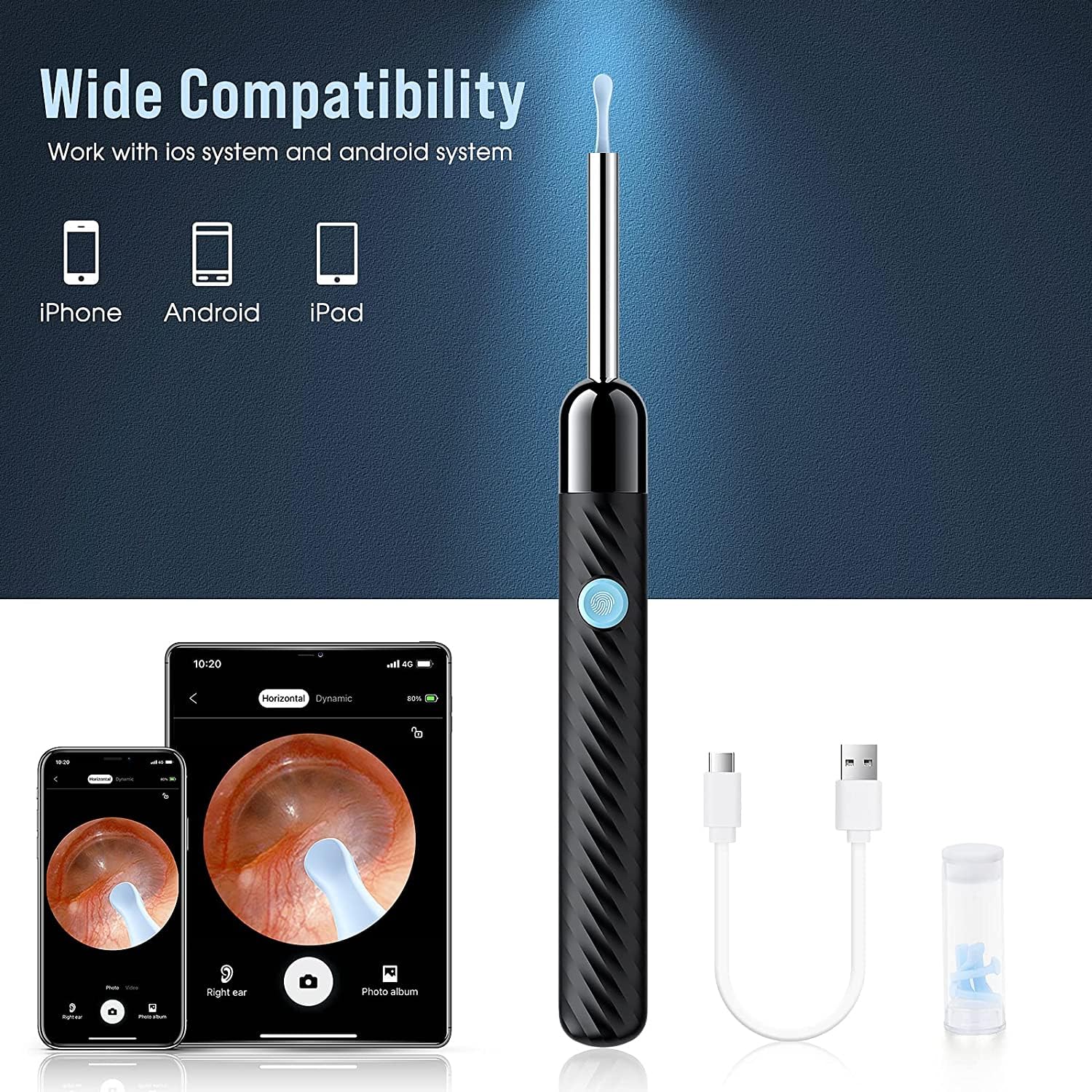 Ear Wax Removal - Earwax Remover Tool with 8 Pcs Ear Set - (Grey) LEIPUT buy supplements canada