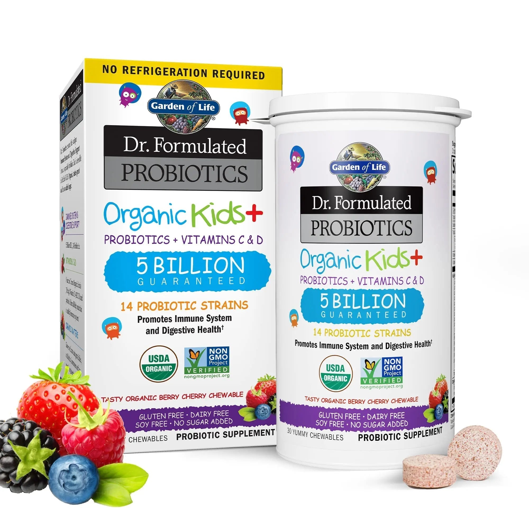 SmartyPants Organic Kids Multivitamin Gummies: Probiotics & Garden of Life Dr. Formulated Probiotics Organic Kids+ Plus Vitamin C & D - Berry Cherry - Gluten SmartyPants buy supplements canada
