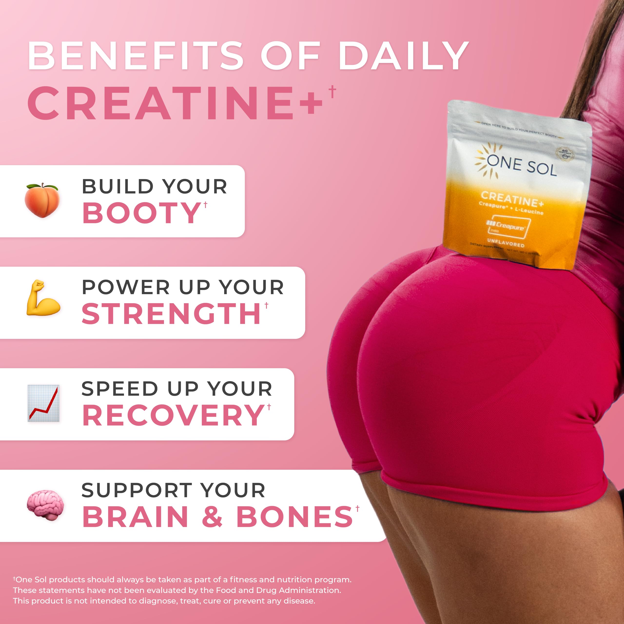 One Sol Creatine for Women, All Natural Women’s Creatine Powder w Creapure & Leucine, Increase Lean Muscle Mass, Reduce Recovery Time, Promotes Brain & Bone Health (Unflavored, 60 Servings) One Sol buy supplements canada