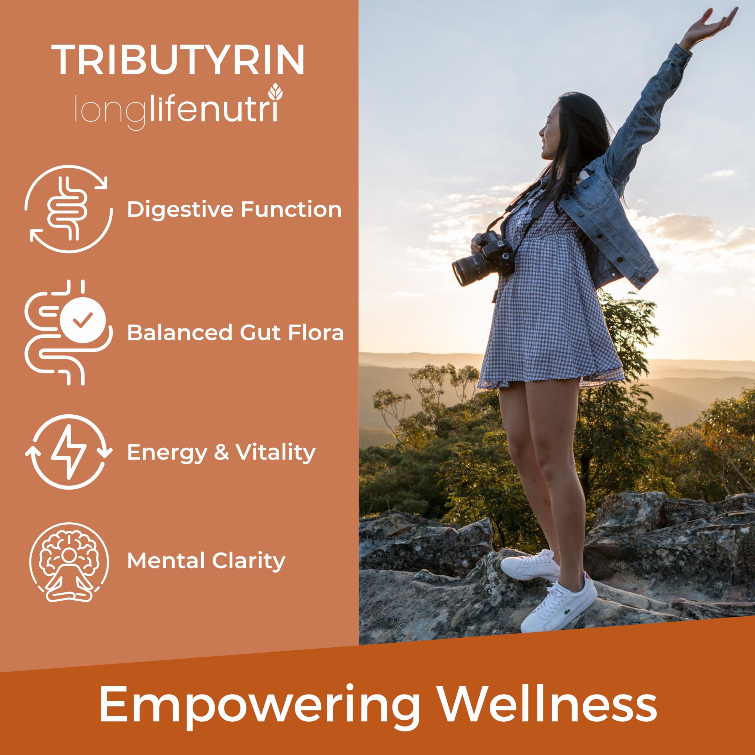 BioGutyrin – Tributyrin 500mg, Postbiotic Supplement for Gut Function & Nutrient Absorption, 120 Vegetarian Capsules, Butyric Acid for Butyrate Production, 4-Month Supply, GMP Certified, Made in USA LongLifeNutri buy supplements canada