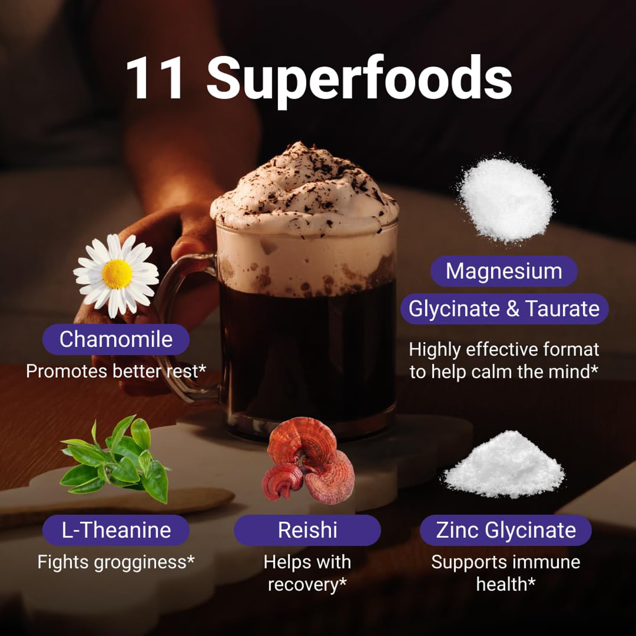 MoonBrew Nighttime Magnesium Hot Cocoa Jar, Natural Sleep Aid Drink Mix for Adults - Calming Melatonin-Free Sleep Support - Sleepy Hot Chocolate Powder with L-Theanine, MoonBrew buy supplements canada