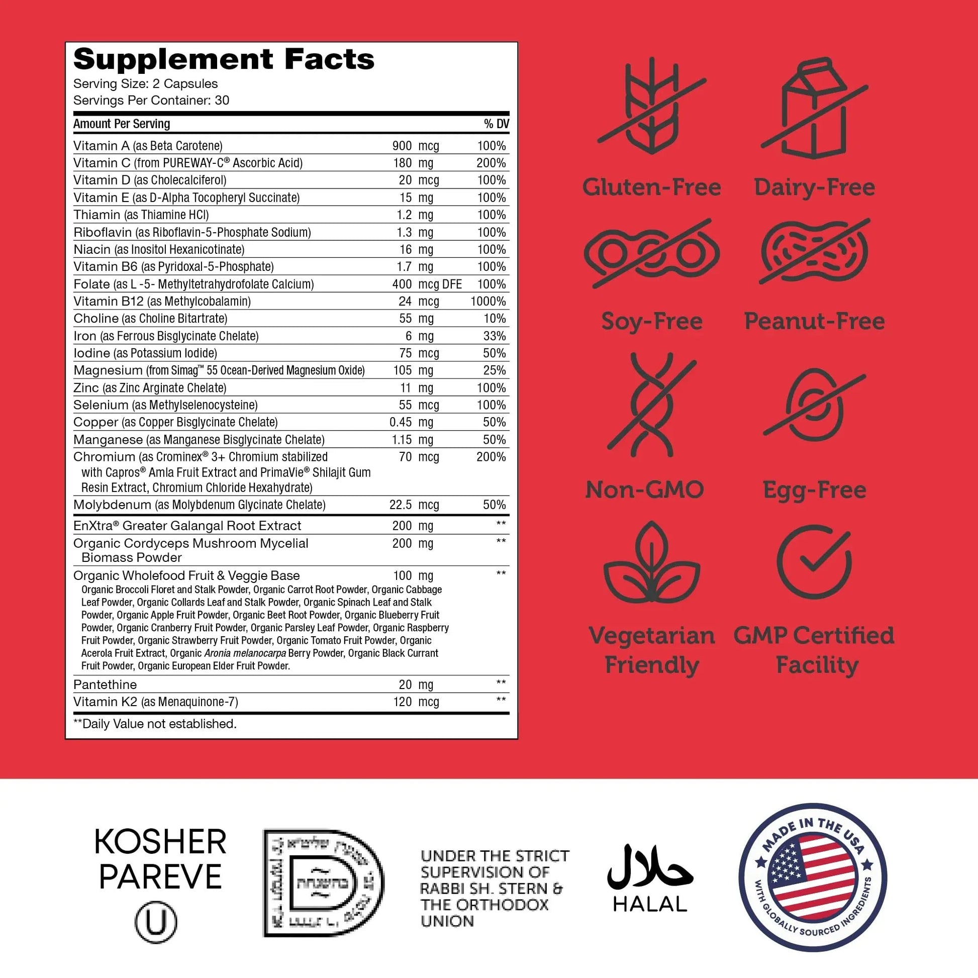 Zahler - Daily Multivitamin for Women & Men with Energy Vitamins, Minerals & Iron (60 Count) Kosher Men & Womens Multivitamins for Healthy Energy Zahler buy supplements canada