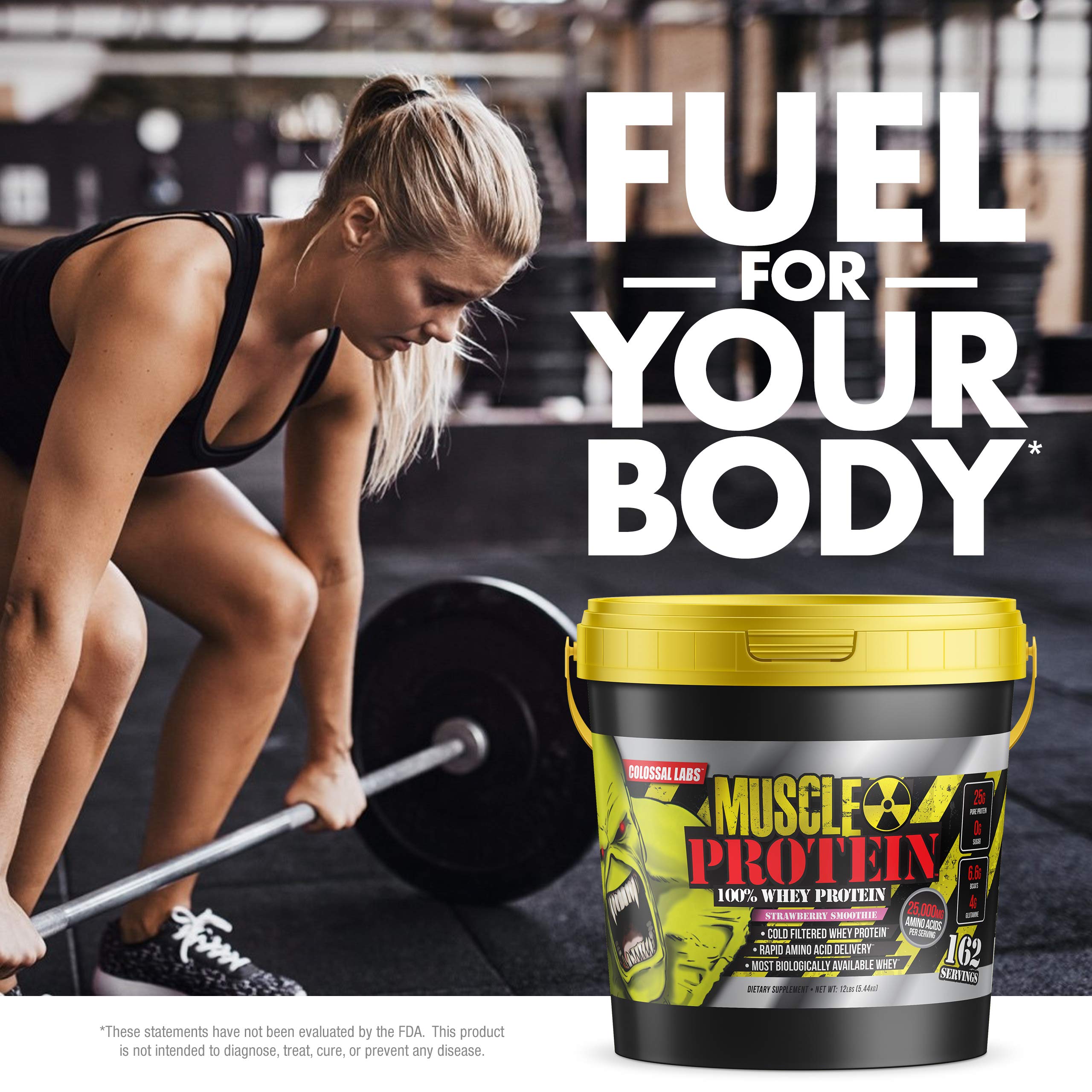 COLOSSAL LABS Muscle Protein Whey Powder [12 lbs/Pack of 1]-Strawberry Protein COLOSSAL LABS buy supplements canada