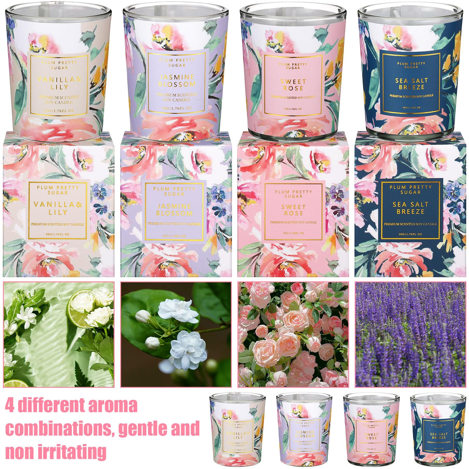 MTLEE 24 Pcs Candles for Home Scented Candle Gifts for Women Bulk 8 Long Lasting Aromatherapy Jar MTLEE buy supplements canada