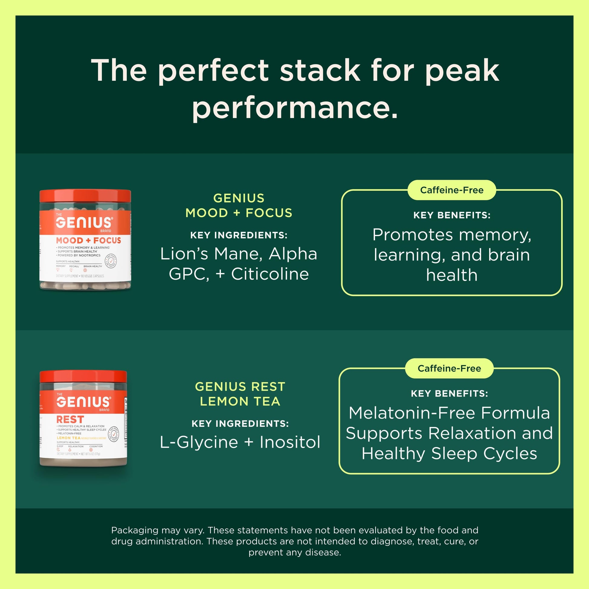 The Genius Brand Rise + Shine Nootropic – Cordyceps & Rhodiola Rosea – Caffeine-Free Energy & Mood Support – Focus, Clarity & Emotional Balance – 30 Servings The Genius Brand buy supplements canada