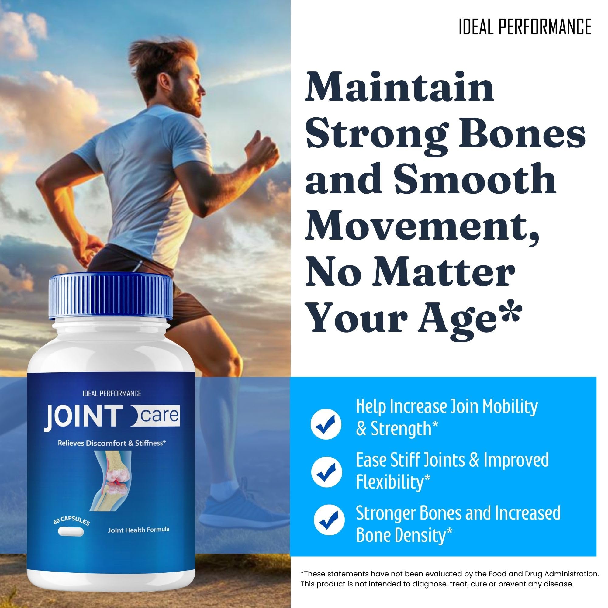 IDEAL PERFORMANCE Joint Care Support Capsules, JointCare Supplement Pills All Natural Formula to Fortify Bones & Bolster Flexibility - Maximum Strength, Joint Care Support Reviews (5 Pack) IDEAL PERFORMANCE buy supplements canada