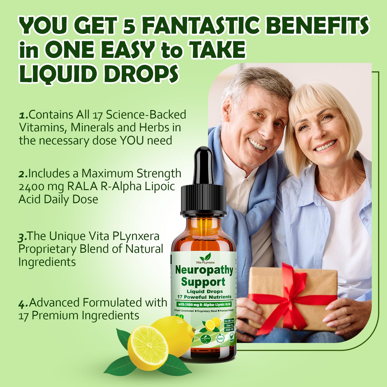 Neuropathy Supplements Liquid Drops, Advance 17-in-1 Stabilized R-Alpha Lipoic Acid (R-ALA) w. Acetyl L-Carnitine Vitamin B-Complex Magnesium, High Potency R-Lipoic Acid for Nerve Antioxidant Energy Vita PLynxera buy supplements canada