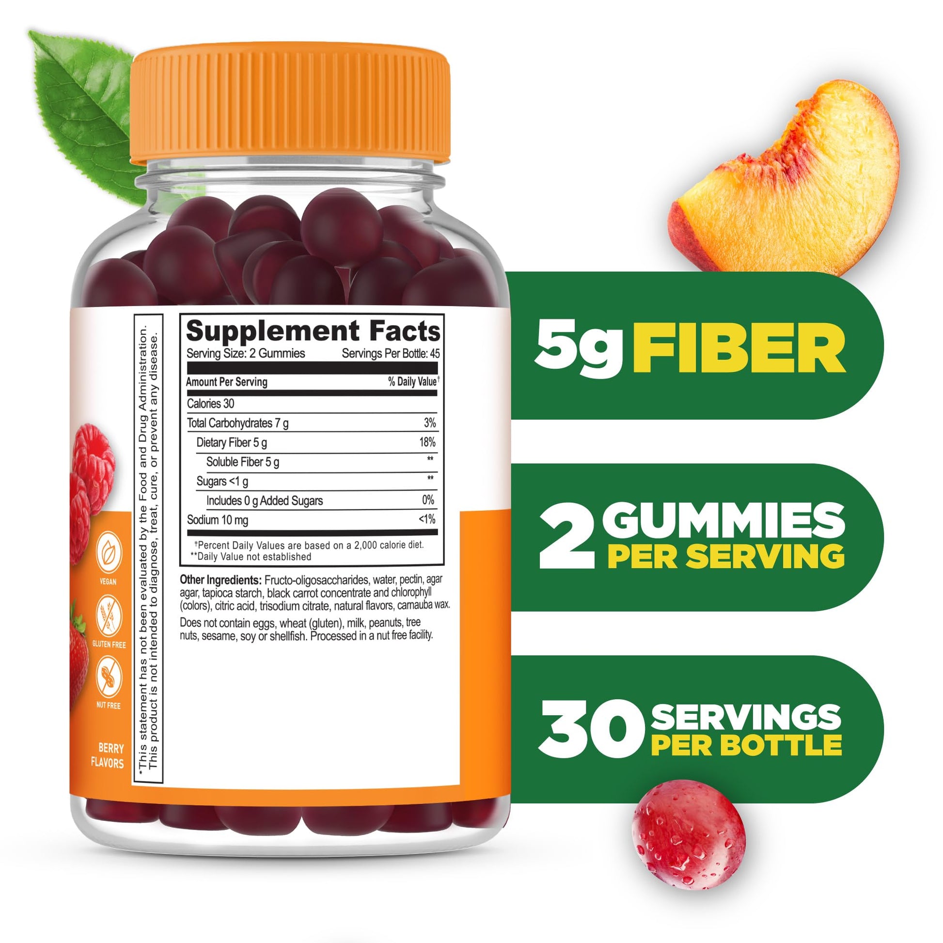 Lifeable Prebiotic Fiber Gummies for Adults | 5g | Great Tasting Fiber Supplement Gummies | Prebiotic Gummies for Digestive Health Lifeable buy supplements canada
