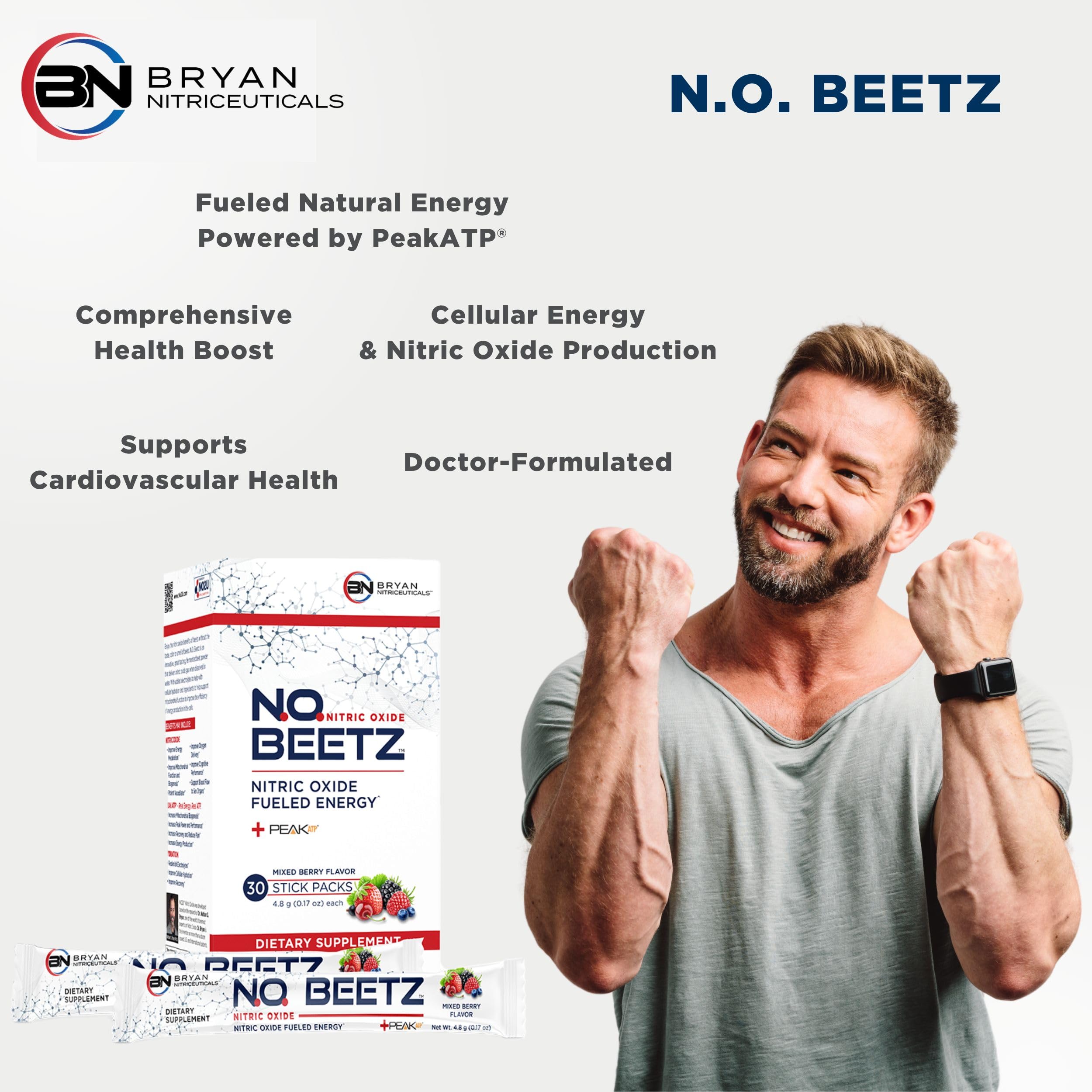 Bryan Nitriceuticals N.O. Beetz Nitric Oxide Fueled Energy Boost Supplement, Hydration & Cellular Energy Production Enhancer, Blend of Vitamins and Minerals (30 Servings) Bryan Nitriceuticals buy supplements canada
