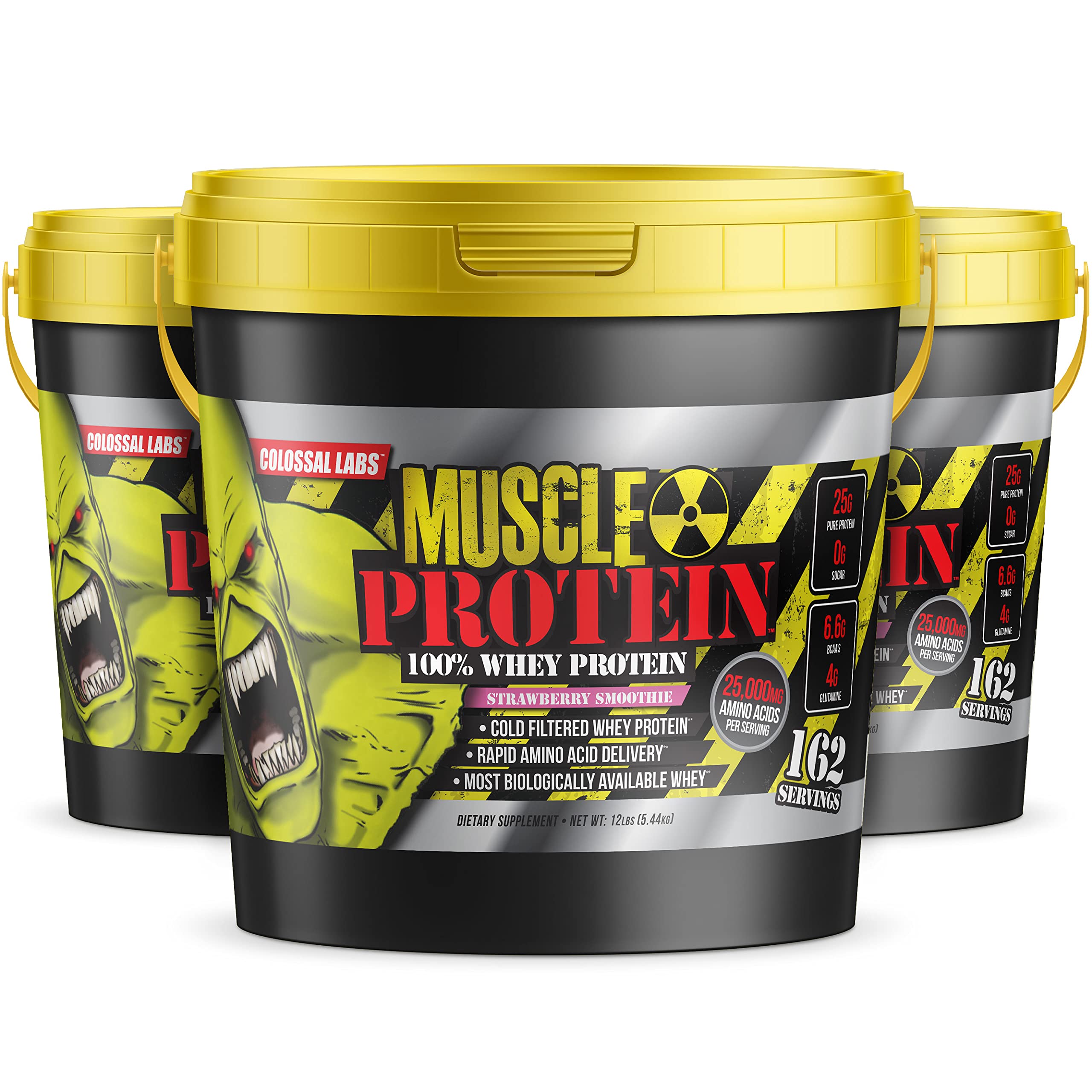 COLOSSAL LABS Whey Protein Powder [15 lbs/Pack of 1]–Strawberry Protein, Cold Filtered COLOSSAL LABS buy supplements canada