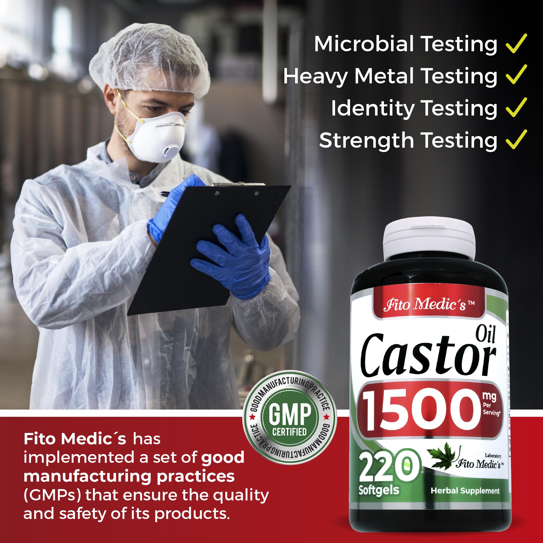 Lab | castor oil pills |220 softgels |1500 mg| castor oil capsules | castor oil capsules organic FITO MEDIC'S buy supplements canada