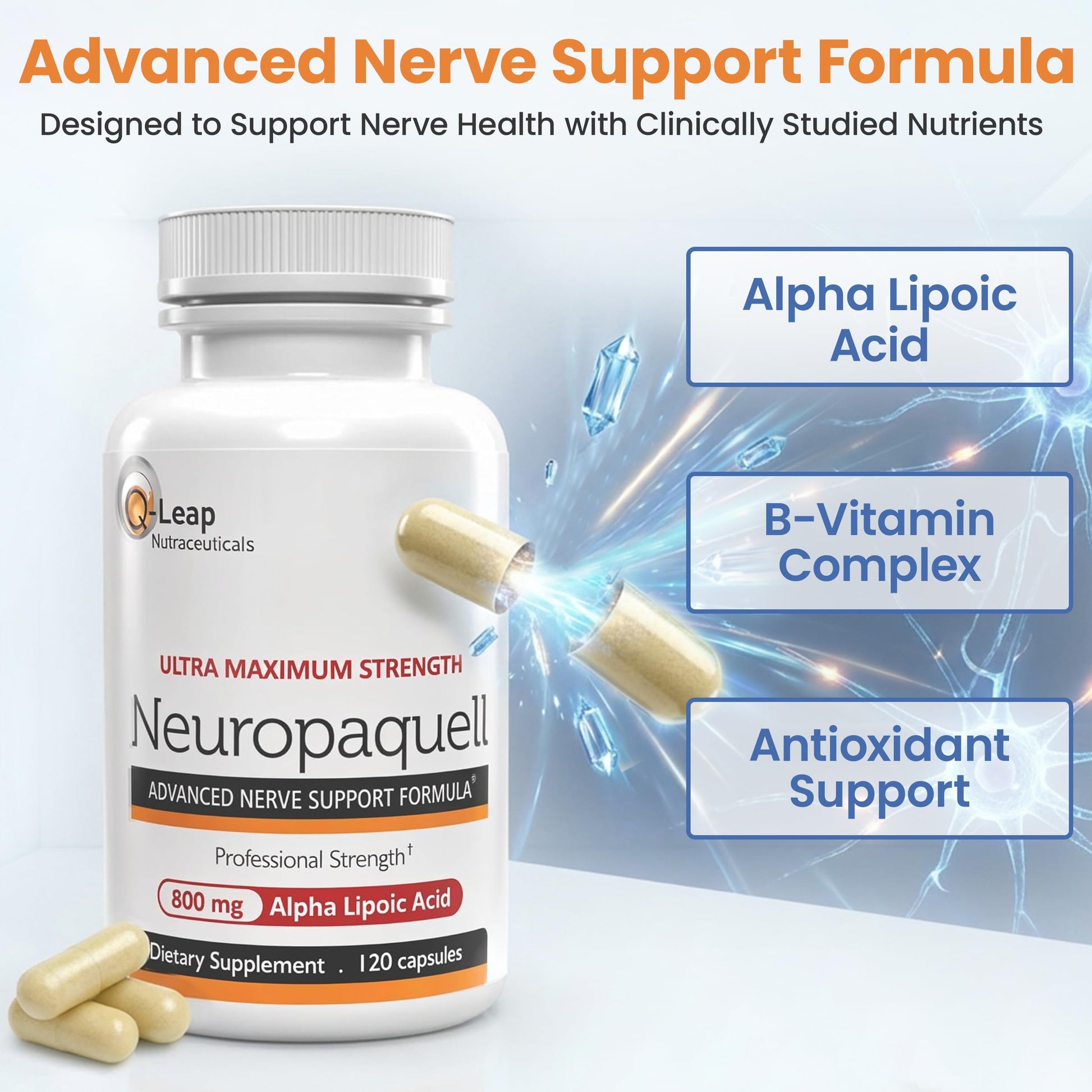 Platinum Health Alpha Lipoic Acid for Neuropathy Nerve Pain Support, Supplement, B Vitamins, L Arginine, All Natural Maximum Strength Neuropaquell for Discomfort in Feet, Hand, Toes,120 Capsules,800mg Platinum Health buy supplements canada