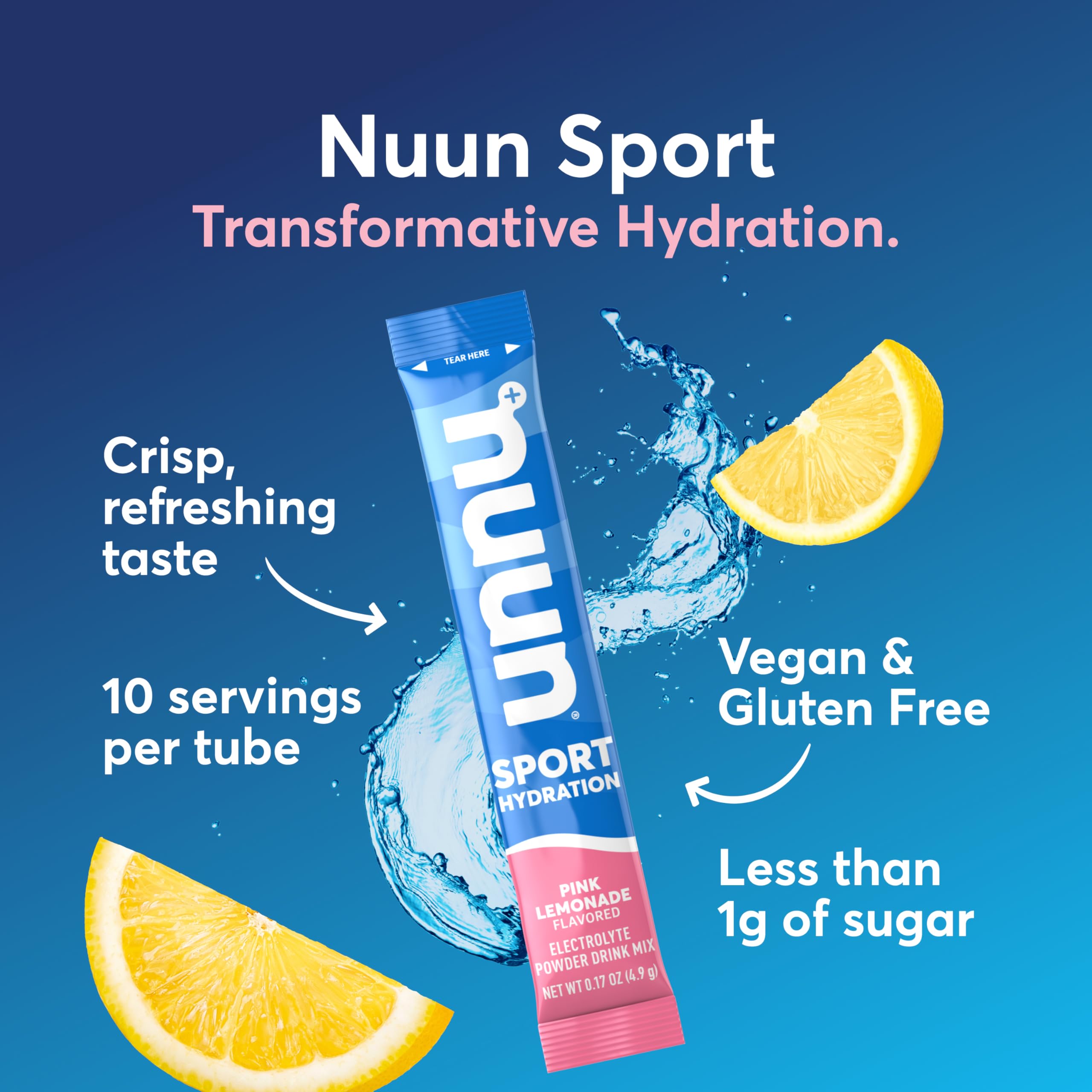 Nuun Sport Electrolyte Powder Packets with Magnesium, Calcium, Potassium, Chloride, and Sodium, Hydration Packets for On-the-Go, Pink Lemonade Flavor, Gluten Free & Vegan, Nuun buy supplements canada