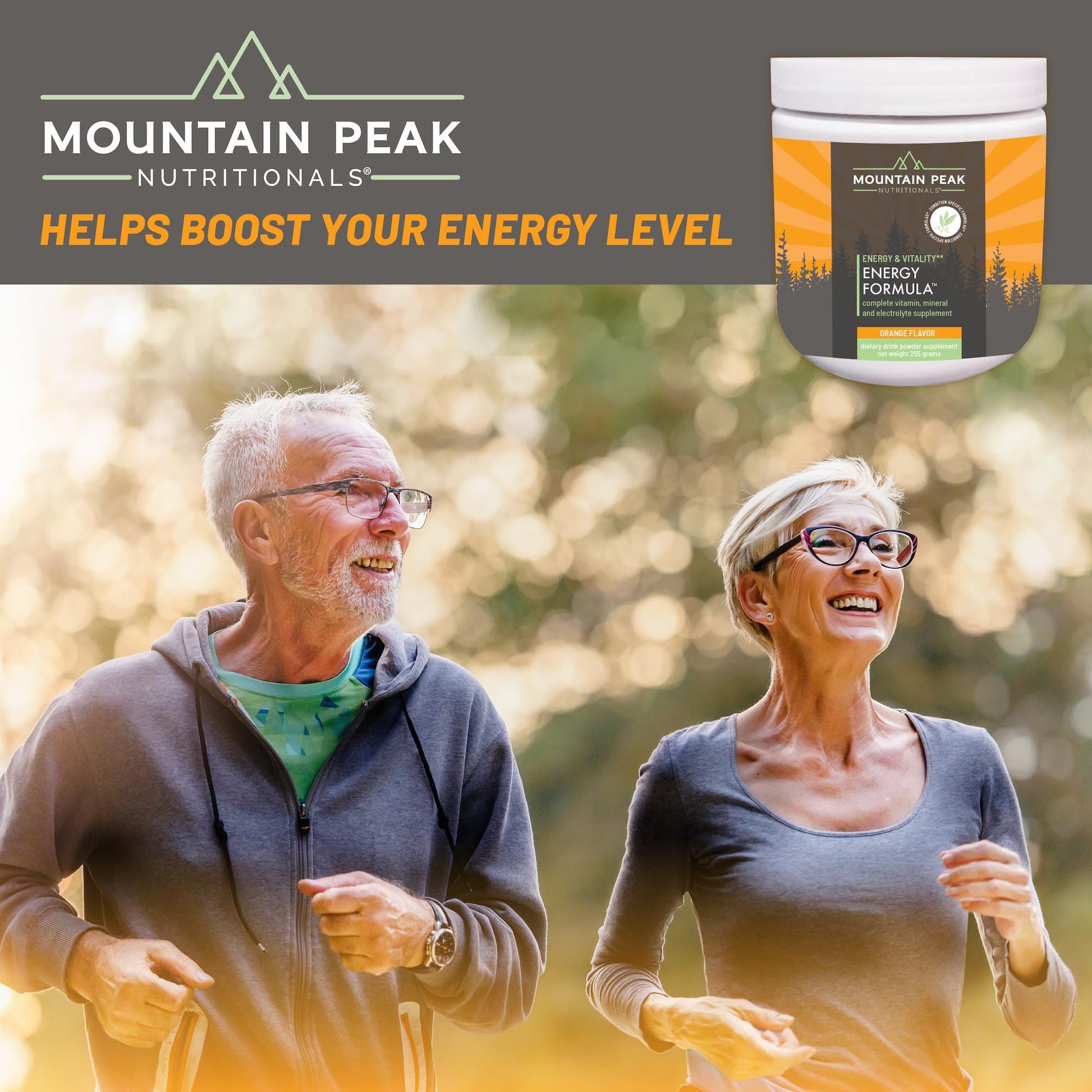 Mountain Peak Nutritionals Energy Formula - All in One Multi-Mineral Powder - Complete Nutrition, Vitamin, Mineral, and Electrolyte Supplement for Men & Women - Orange Flavor (255g, 30 Servings) Mountain Peak Nutritionals buy supplements canada