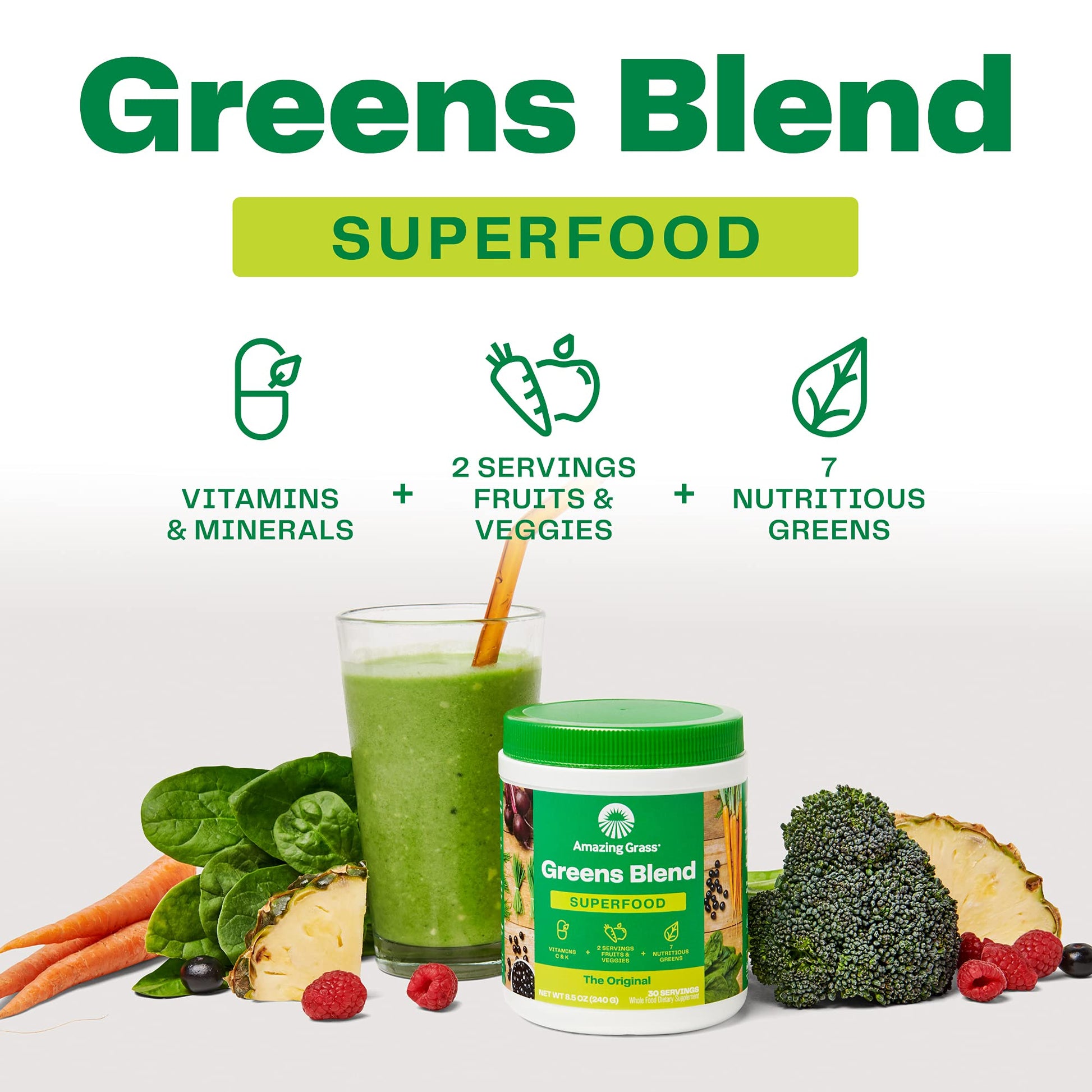 Amazing Grass Greens Blend Superfood: Super Greens Powder Smoothie Amazing Grass buy supplements canada