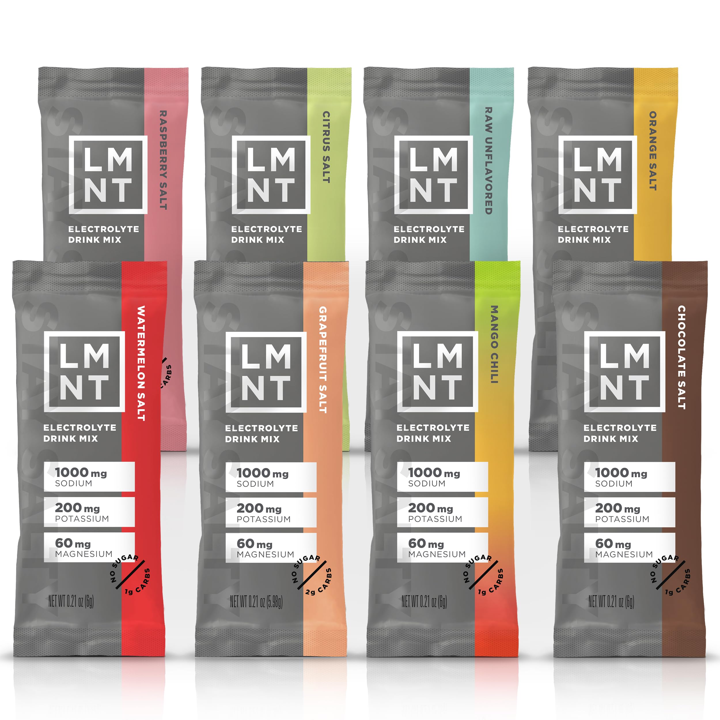 LMNT Zero Sugar Electrolytes - Sample Pack | Drink Mix | 8-Count Drink LMNT buy supplements canada