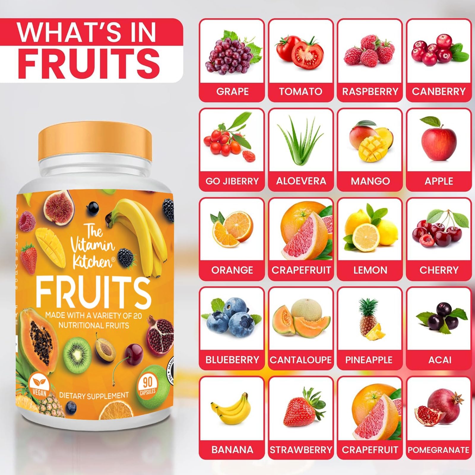 The Vitamin Kitchen Fruit and Veggie Supplements-90 Fruits, 90 Veggies Capsules The Vitamin Kitchen buy supplements canada
