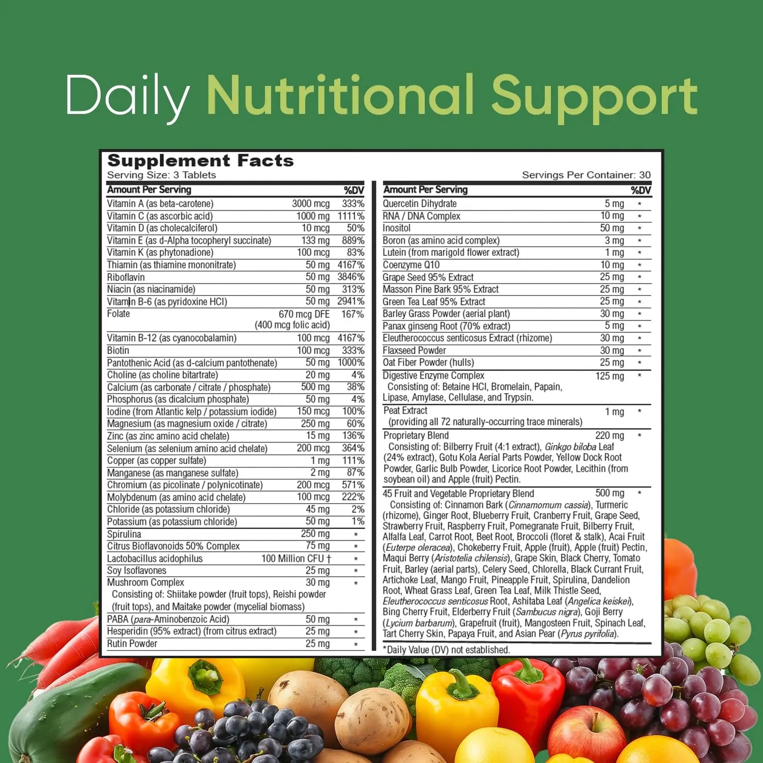 BioSource Labs Vibrant Life Multivitamin with Probiotics, Digestive Enzymes & B-Complex – Over 45 Fruits and Veggies BioSource Labs buy supplements canada