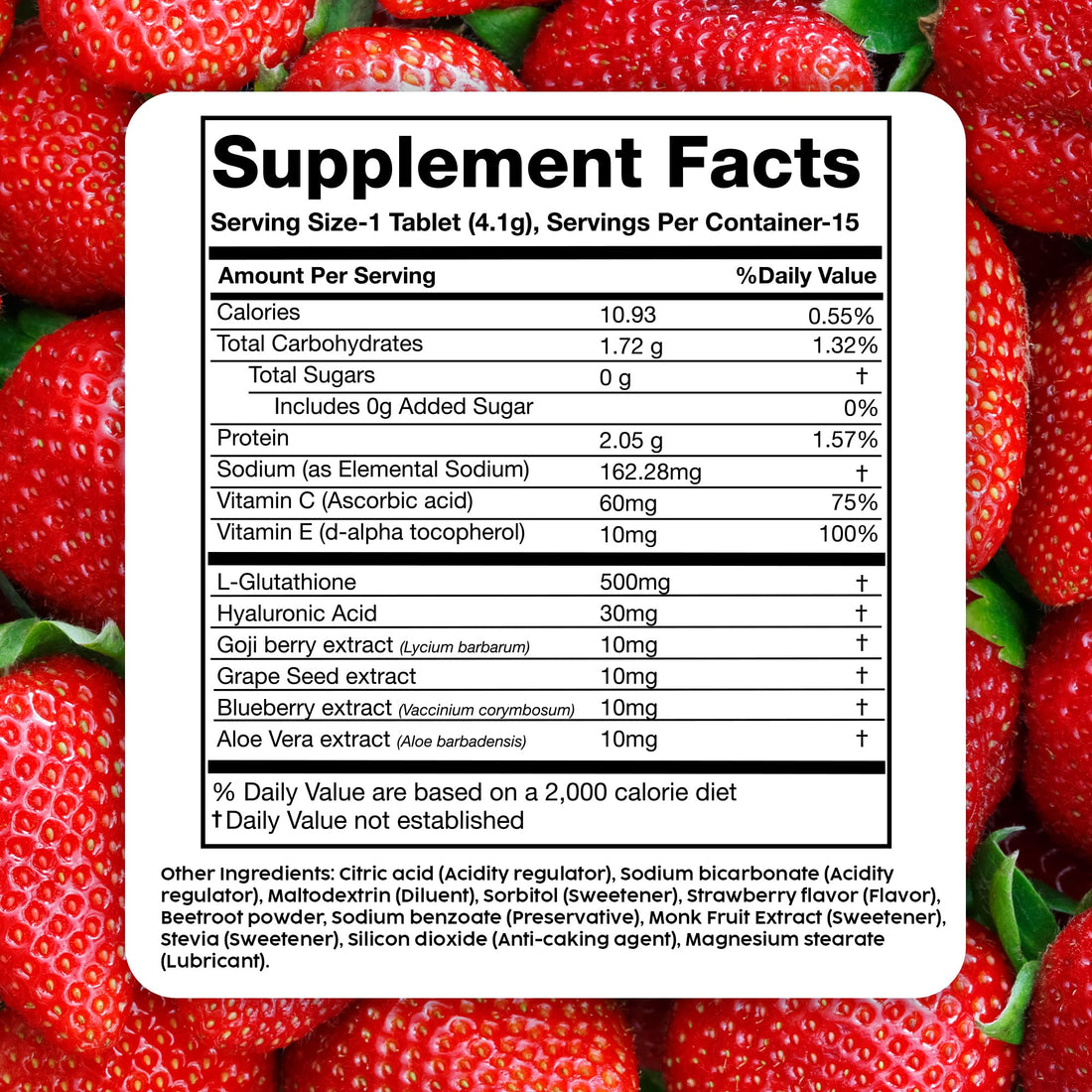 PLIX Glowy Skin 500mg Glutathione Supplement with Hyaluronic Acid, Vitamin C, E & Berries | 30 Effervescent Tablets, Strawberry Flavor PLIX - THE PLANT FIX buy supplements canada
