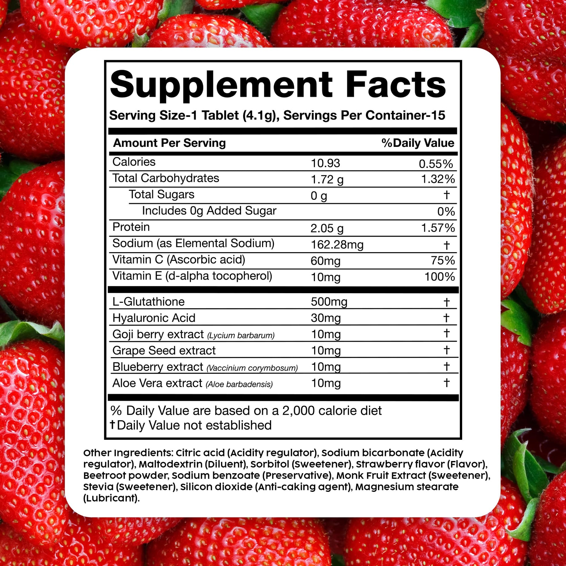 PLIX Glowy Skin 500mg Glutathione Supplement with Hyaluronic Acid, Vitamin C, E & Berries | 30 Effervescent Tablets, Strawberry Flavor PLIX - THE PLANT FIX buy supplements canada