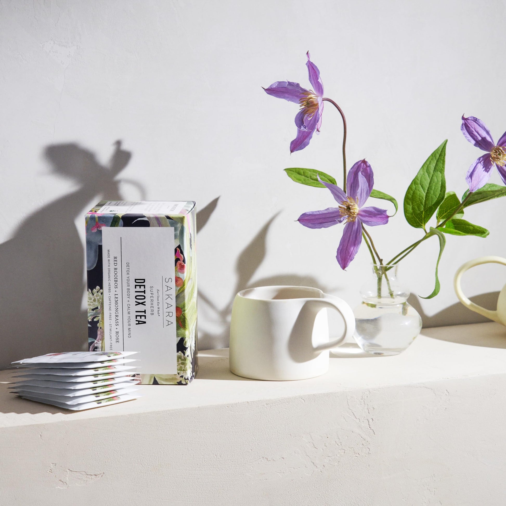 Sakara Detox Tea - Herbal Tea with Rose Petals, Lemon Peel, Lemongrass, & Rooibos SAKARA buy supplements canada
