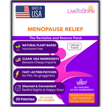 Menopause & Perimenopause Relief Patch for Women – Hot Flash, Mood & Symptom Support – Black Cohosh, Ashwagandha & More – 30 Topical Patches – USA Made by Live to Shine Live To Shine buy supplements canada