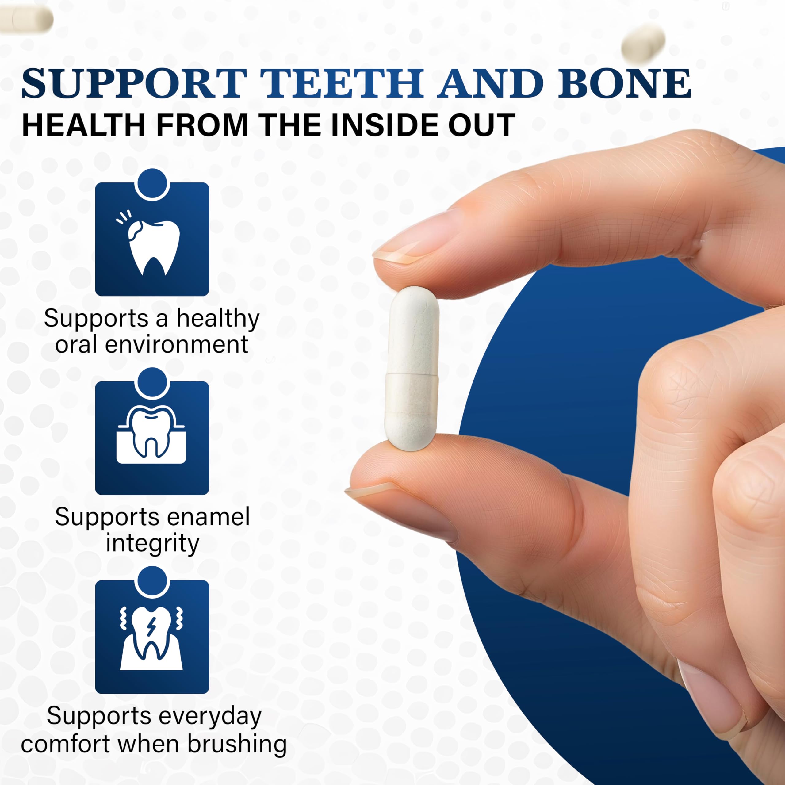 Living Well with Dr. Michelle Tooth & Bone Formula - Supplement with Calcium for Bone Strength & Tooth Enamel Support, D3 + K2, 120 Capsules, Non-GMO, Gluten-Free Living Well with Dr. Michelle buy supplements canada
