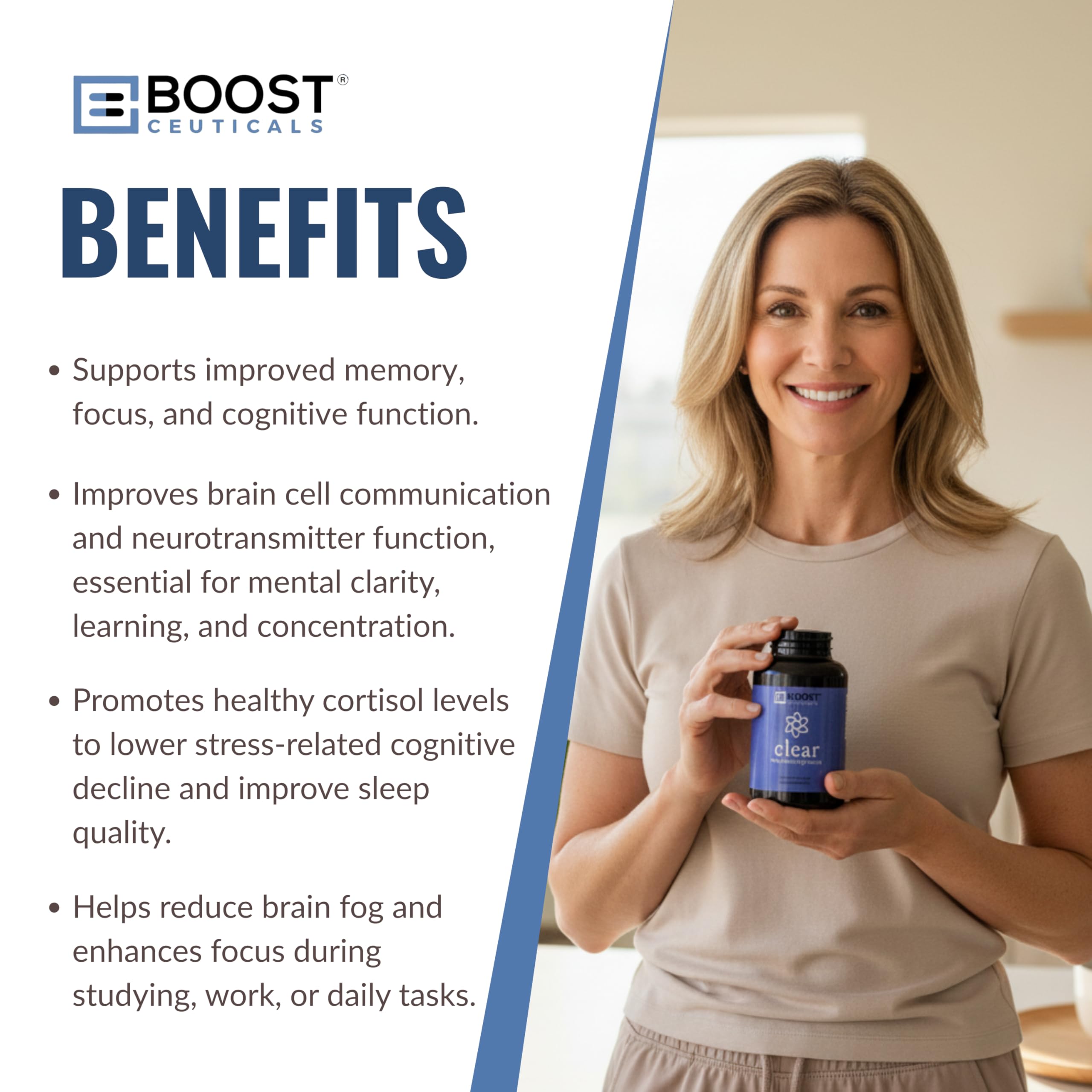 BoostCeuticals Phosphatidylserine 100mg with Ginkgo DMAE Gotu Kola - Memory, Stress & Cortisol Support, Cognitive Focus, Sleep Health, Brain Function Supplement, 90 Capsules BoostCeuticals buy supplements canada
