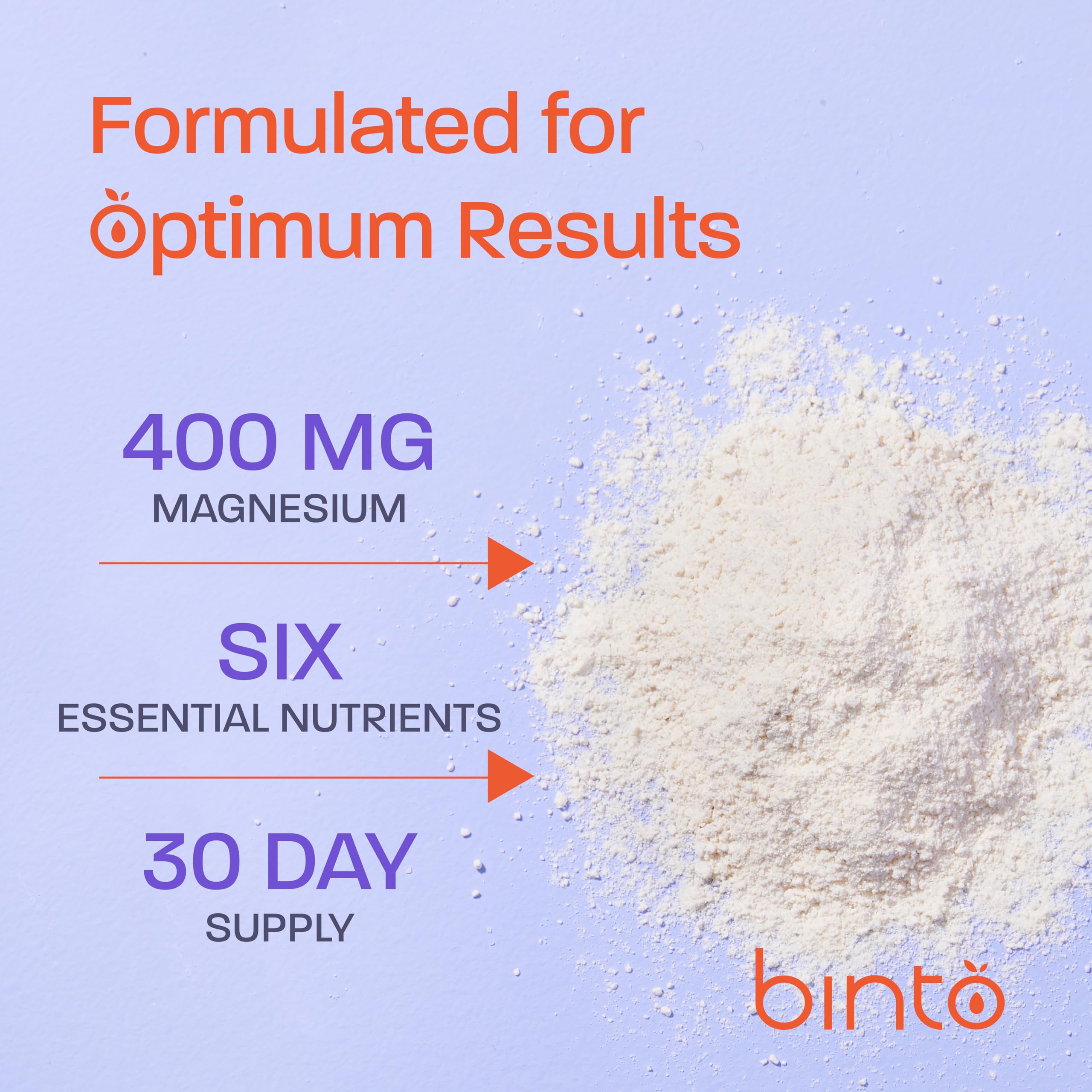 Binto Glow Down - Sleep Better & De-Stress with Our Berry Vanilla Magnesium Drink Mix, Made in USA, Sugar-Free, Preservative-Free, Gluten-Free Drink Mix (60 Day Supply) Binto buy supplements canada