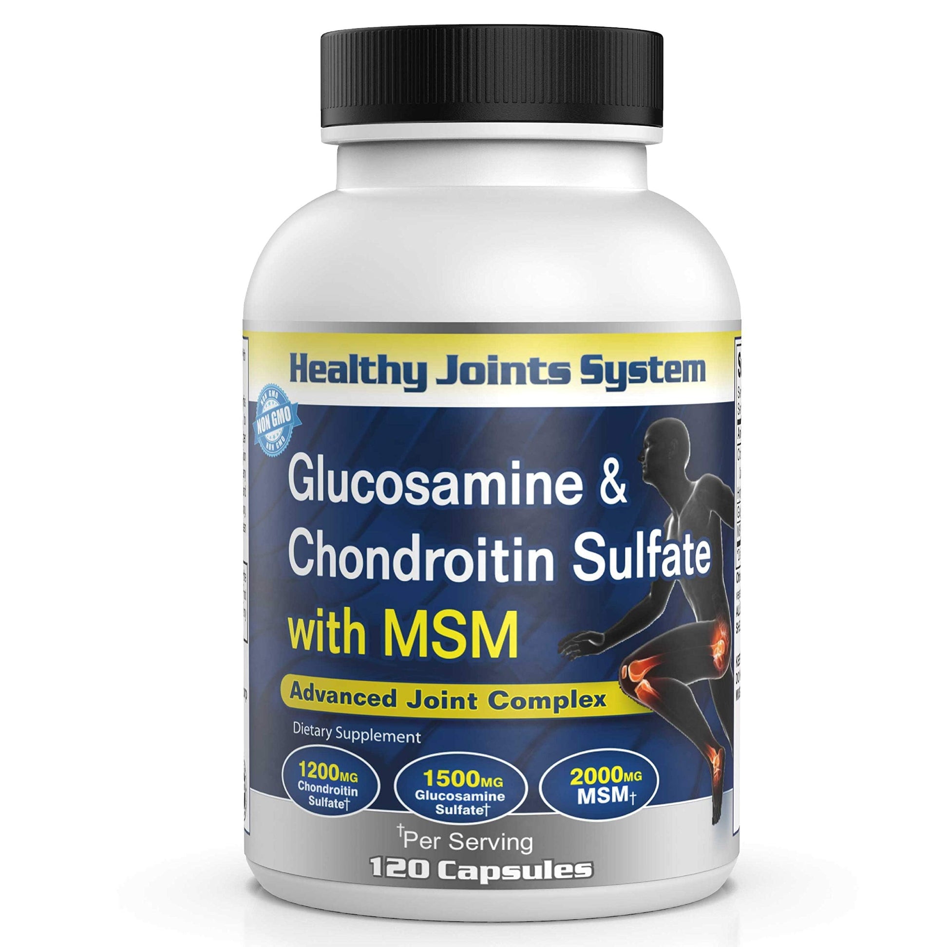 Healthy Joints System Glucosamine Chondroitin MSM Supplement for Joint & Bone Health - 120 Capsules | Joint Support & Discomfort Relief for Back, Knees, Hands Healthy Joints System buy supplements canada