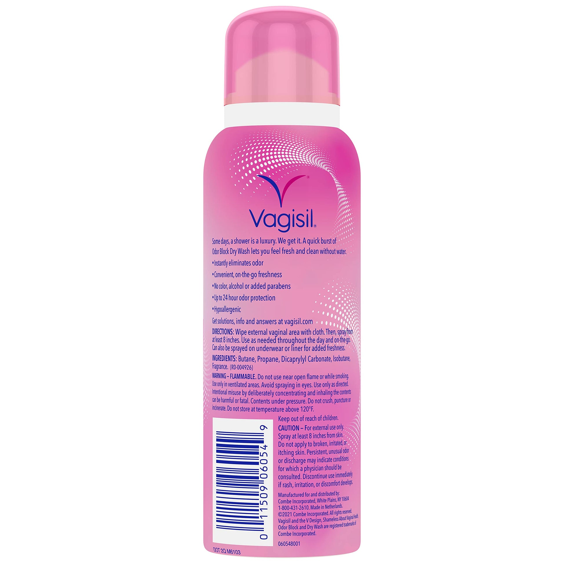 Vagisil Odor Block Dry Wash Spray for Feminine Hygiene, Gynecologist Tested, Hypoallergenic, 2.6 Ounces Vagisil buy supplements canada
