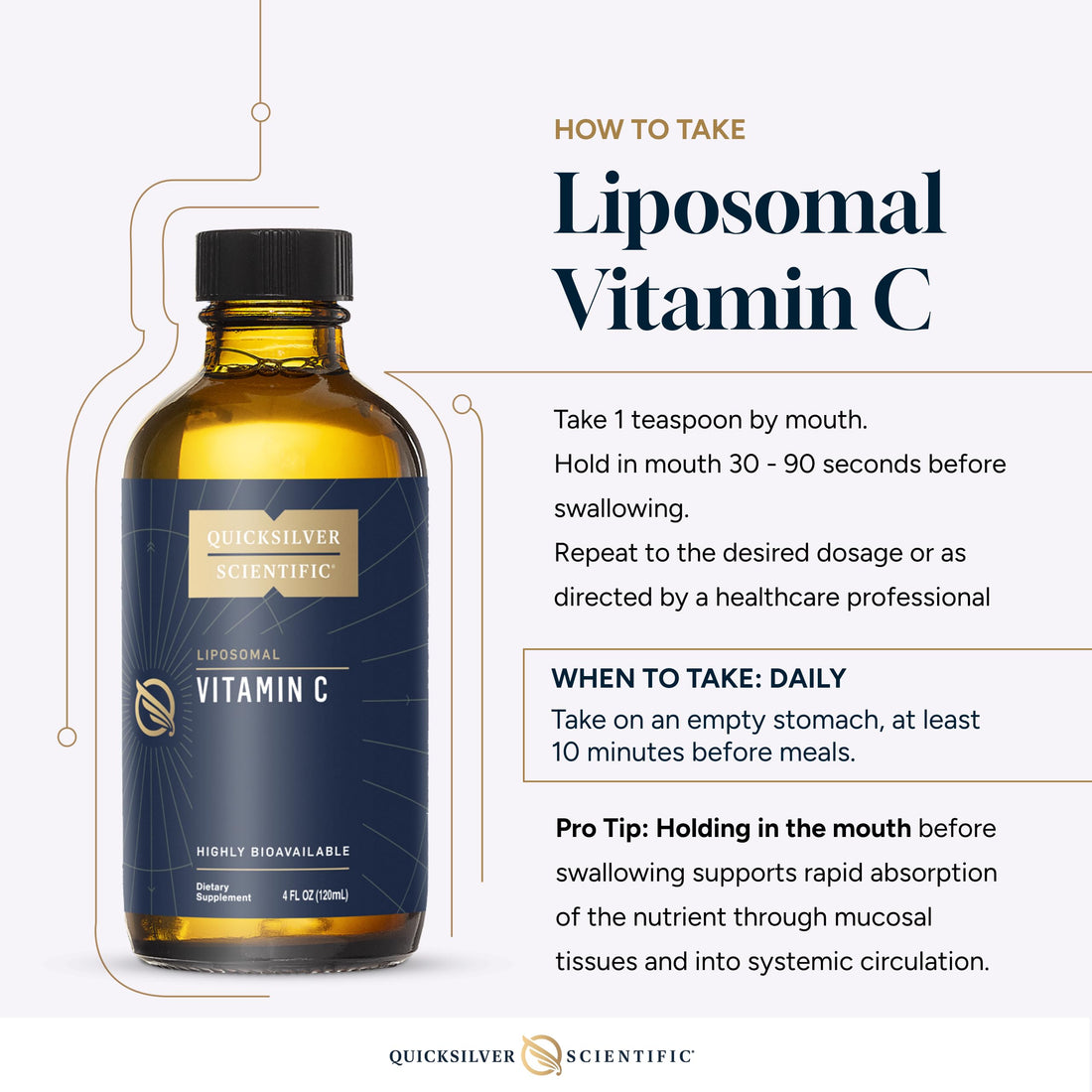Quicksilver Scientific Liposomal Vitamin C - 1000mg Buffered Liquid Vitamin C Supplement - Immune + Antioxidant Support - Liposomes for Superior Absorption - Vegan + Non-GMO (4oz / 120ml) Quicksilver Scientific buy supplements canada