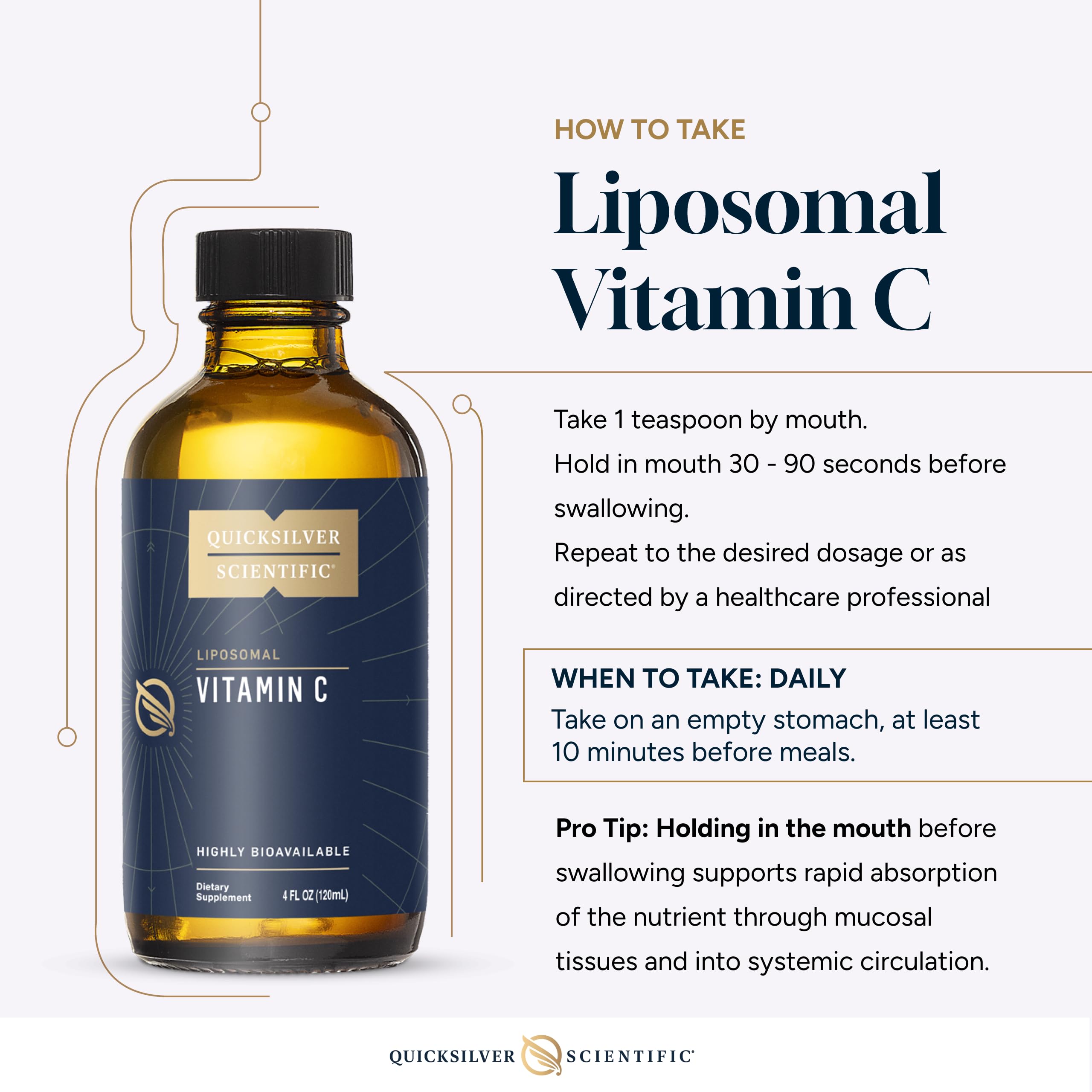 Quicksilver Scientific Liposomal Vitamin C - 1000mg Buffered Liquid Vitamin C Supplement - Immune + Antioxidant Support - Liposomes for Superior Absorption - Vegan + Non-GMO (4oz / 120ml) Quicksilver Scientific buy supplements canada