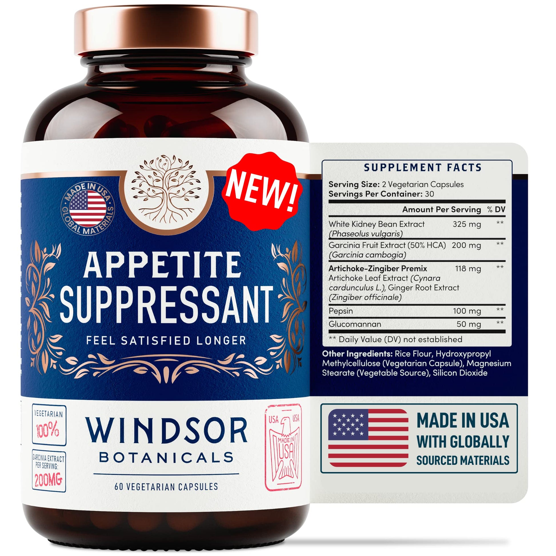 Appetite Suppressant for Weight Loss - Garcinia Cambogia, Glucomannan Appetite Control WINDSOR BOTANICALS buy supplements canada
