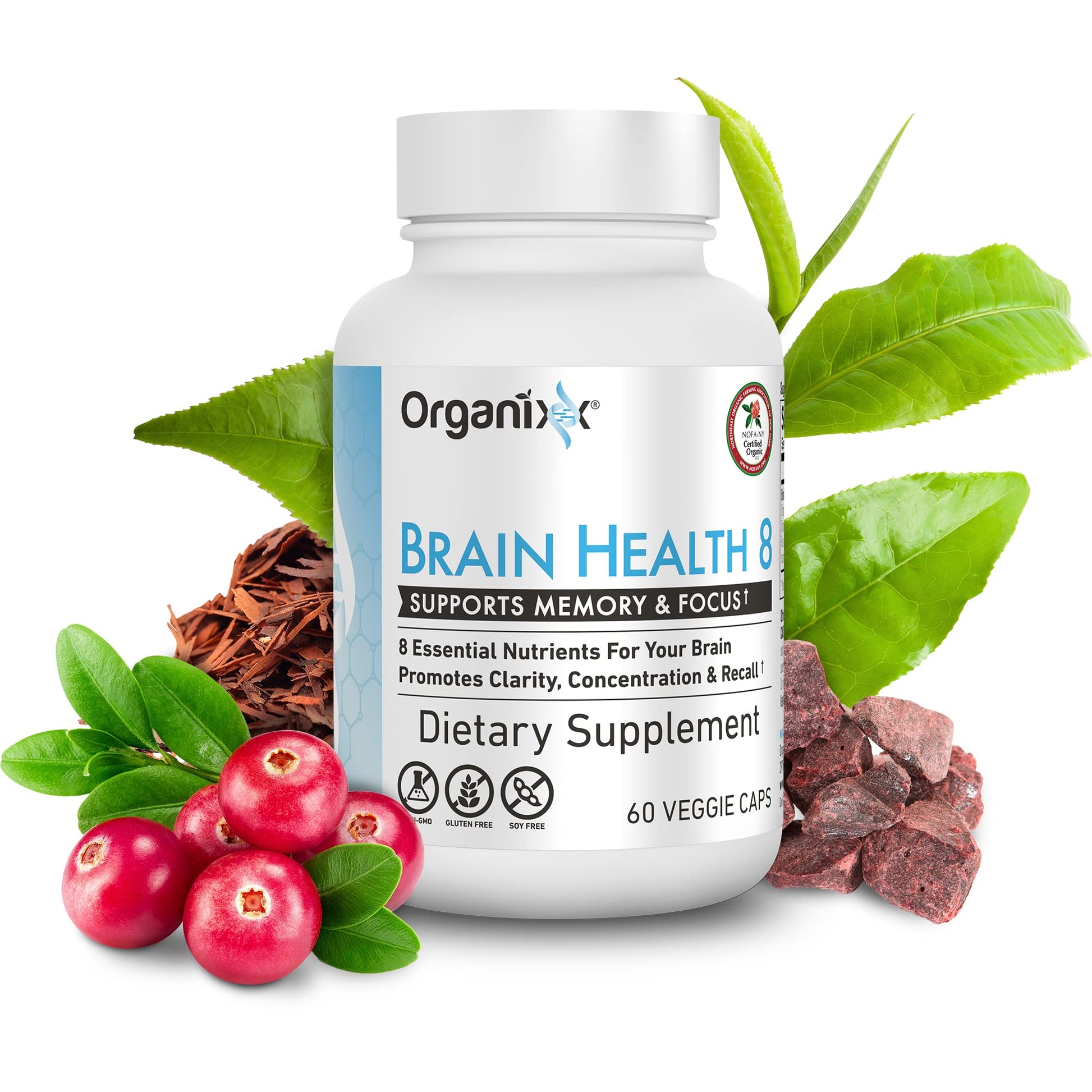 Organixx Ageless Brain Powerful Brain Health Supplement to Support Brain Function, Clarity, Focus, Re-Energize Brain Cells, Helps Promote a Balanced Mood, Gluten Free, Non GMO, 60 Vegetarian Capsules Organixx buy supplements canada