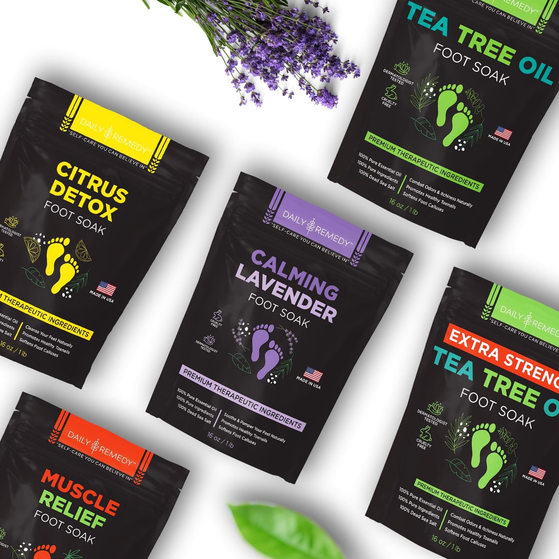Calming Lavender Foot Soak with Epsom Salt, Made in USA, Foot Soak Soothes Sore Tired DAILY REMEDY buy supplements canada