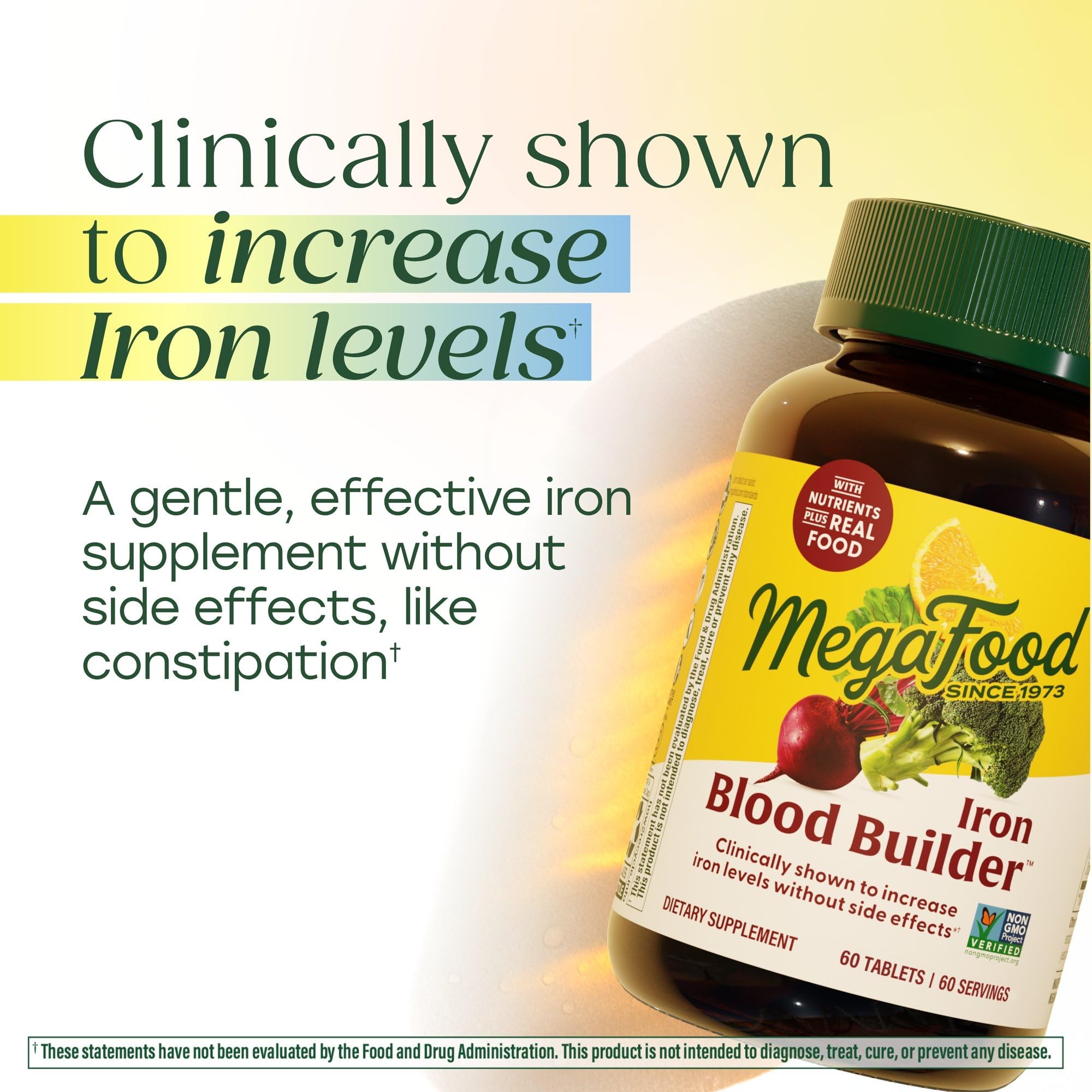 MegaFood Blood Builder Iron Supplement for Women & Men - Increase Iron Levels Without Side Effects - Combats Fatigue - with Vitamin B12, Folic Acid MegaFood buy supplements canada